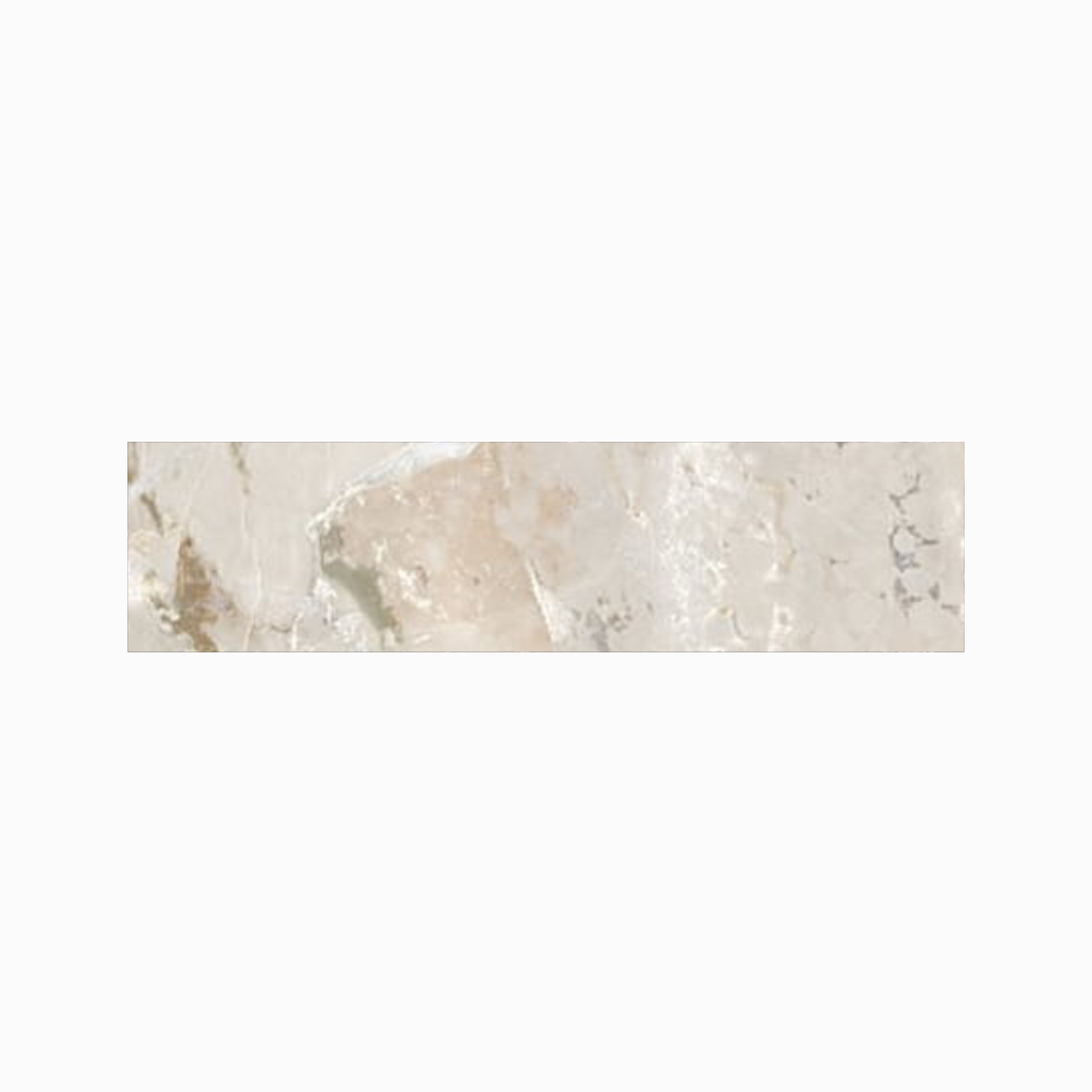 Marbles 3x12 Matte Porcelain Bullnose Tile in Oniciata Ivory