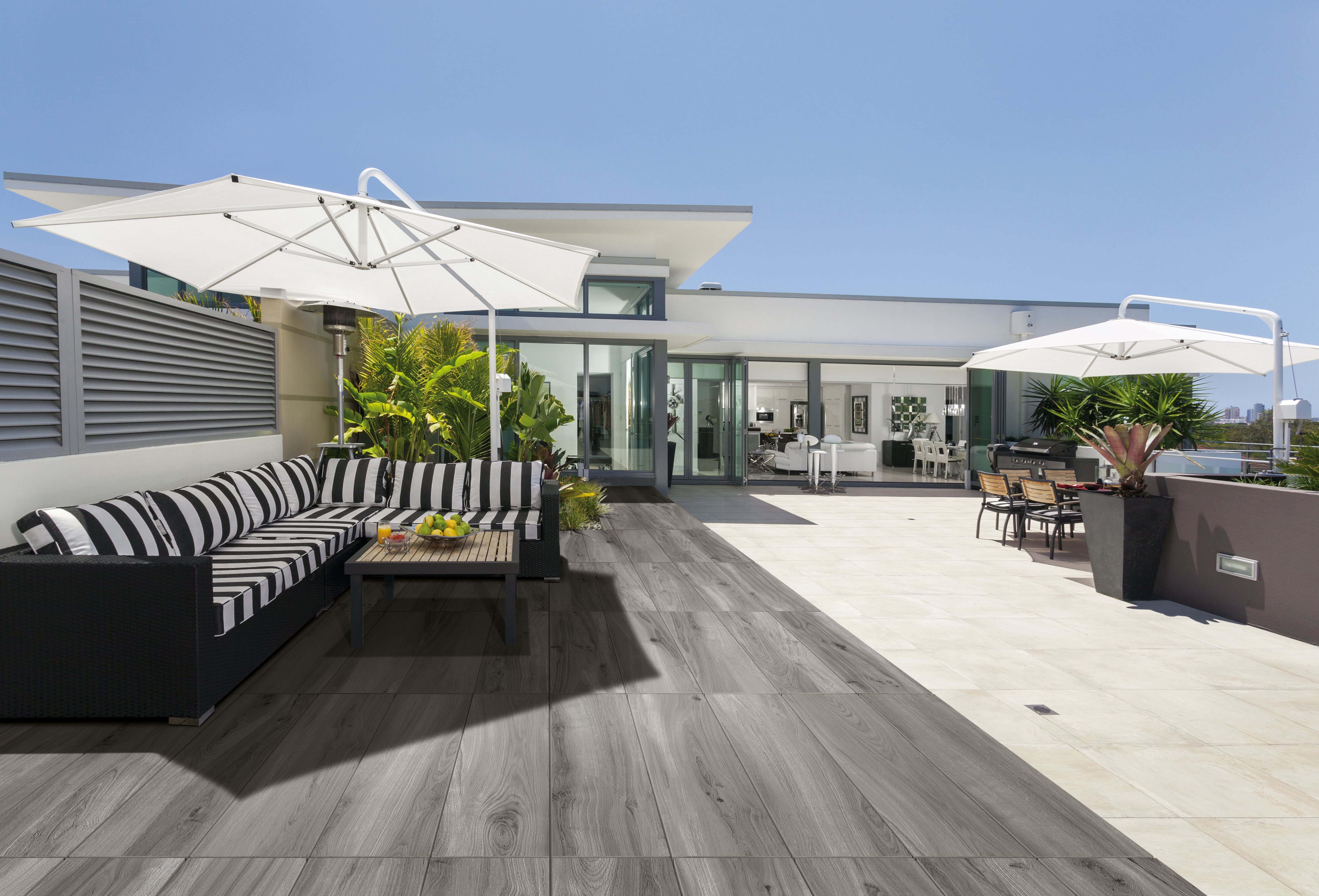 Mood Wood 12x48 Grip Porcelain 2cm Paver Tile in Grey