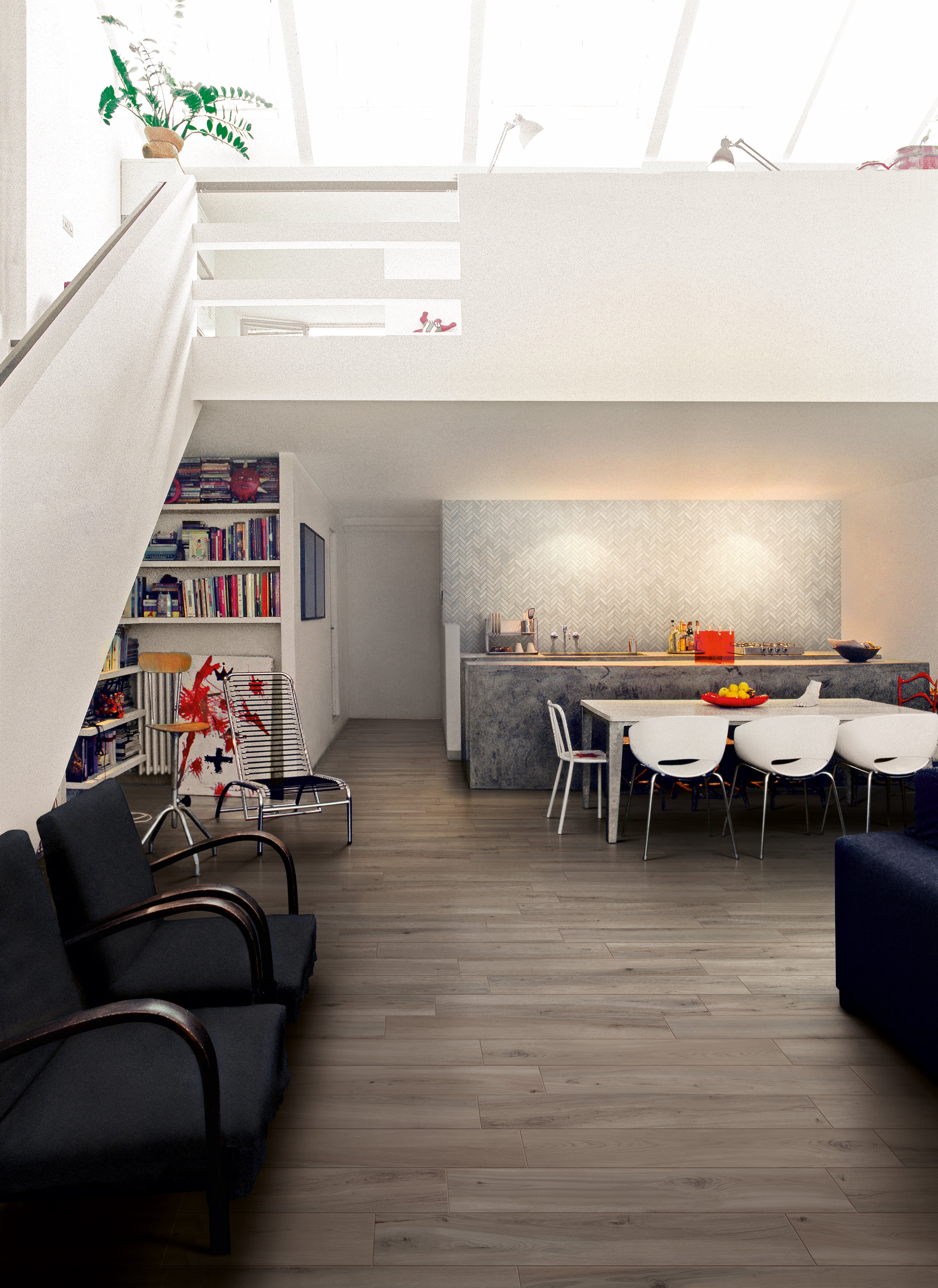Mood Wood 6x36 Matte Porcelain Tile in Nut
