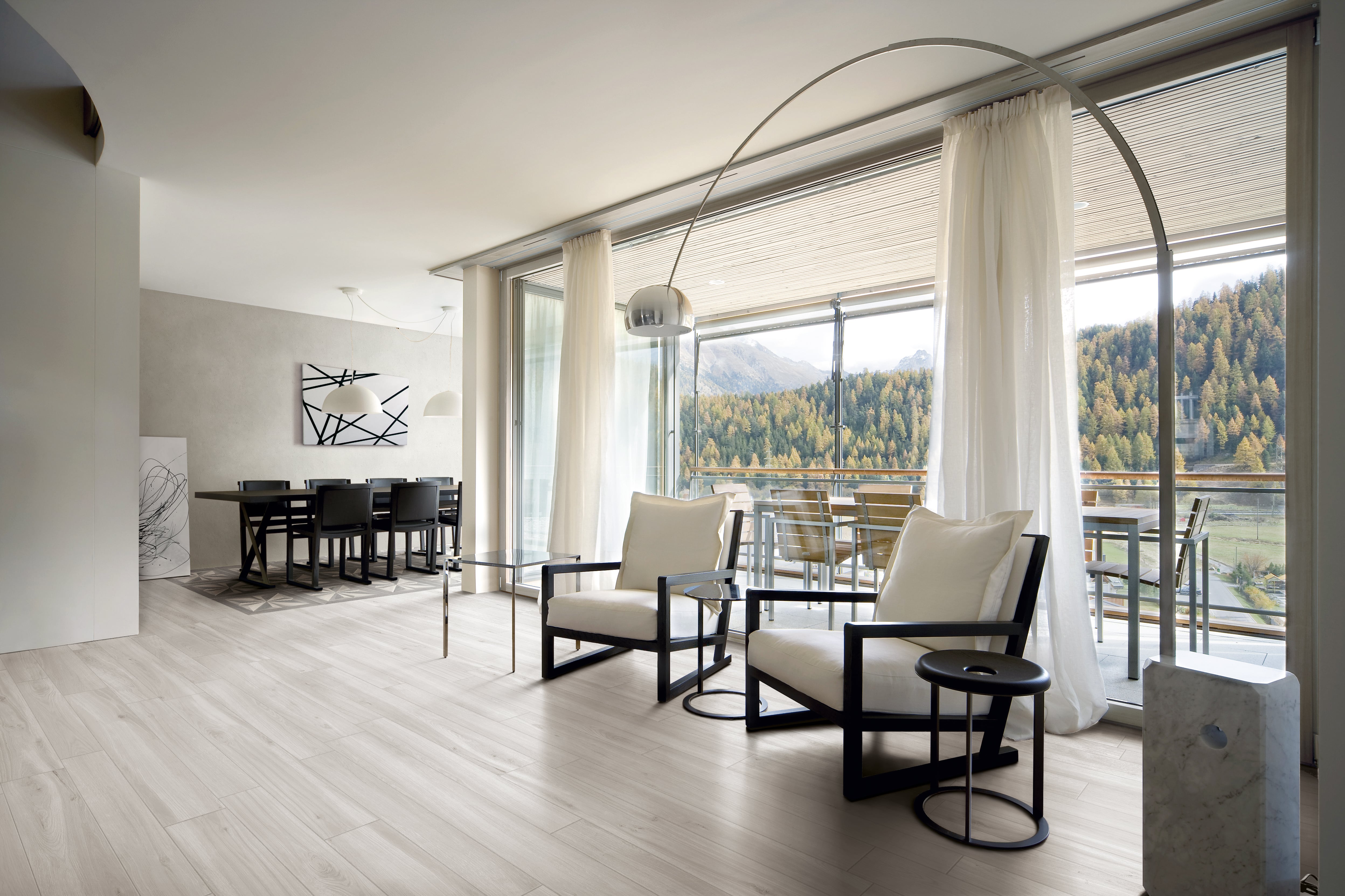Mood Wood 8x48 Matte Porcelain Tile in White