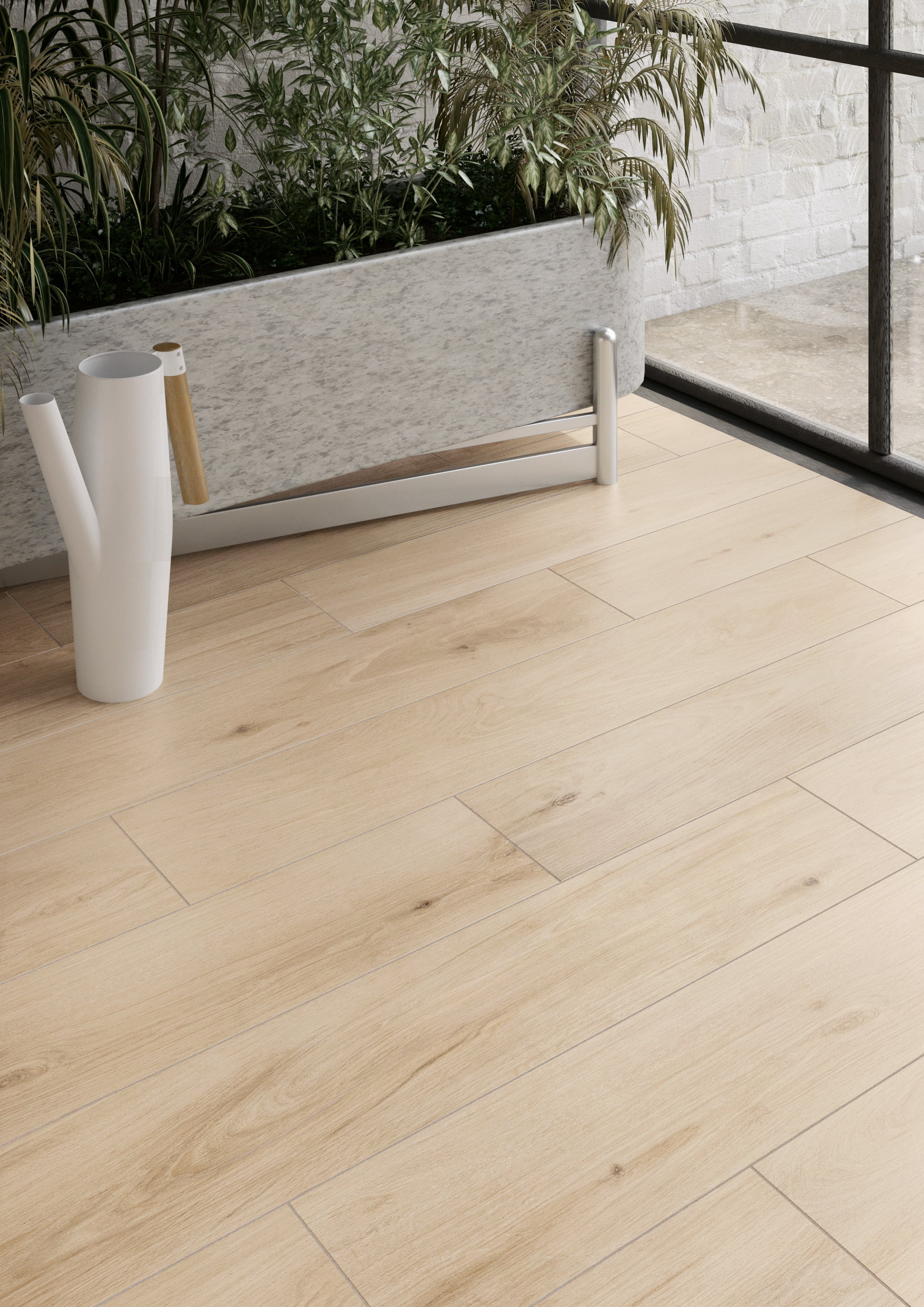 Native 8x48 Matte Porcelain Tile in Birch