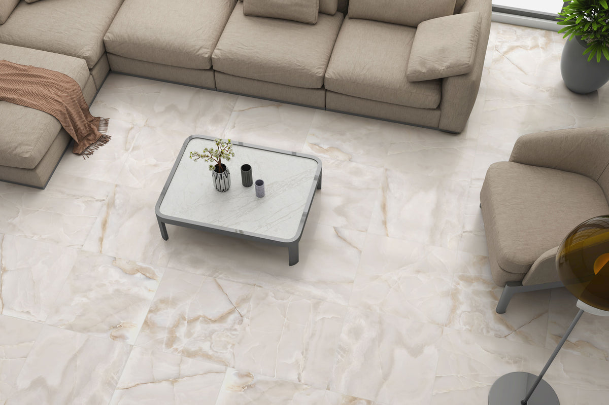Onyx 24x24 Matte Porcelain Tile in Ivory – MILE®stone