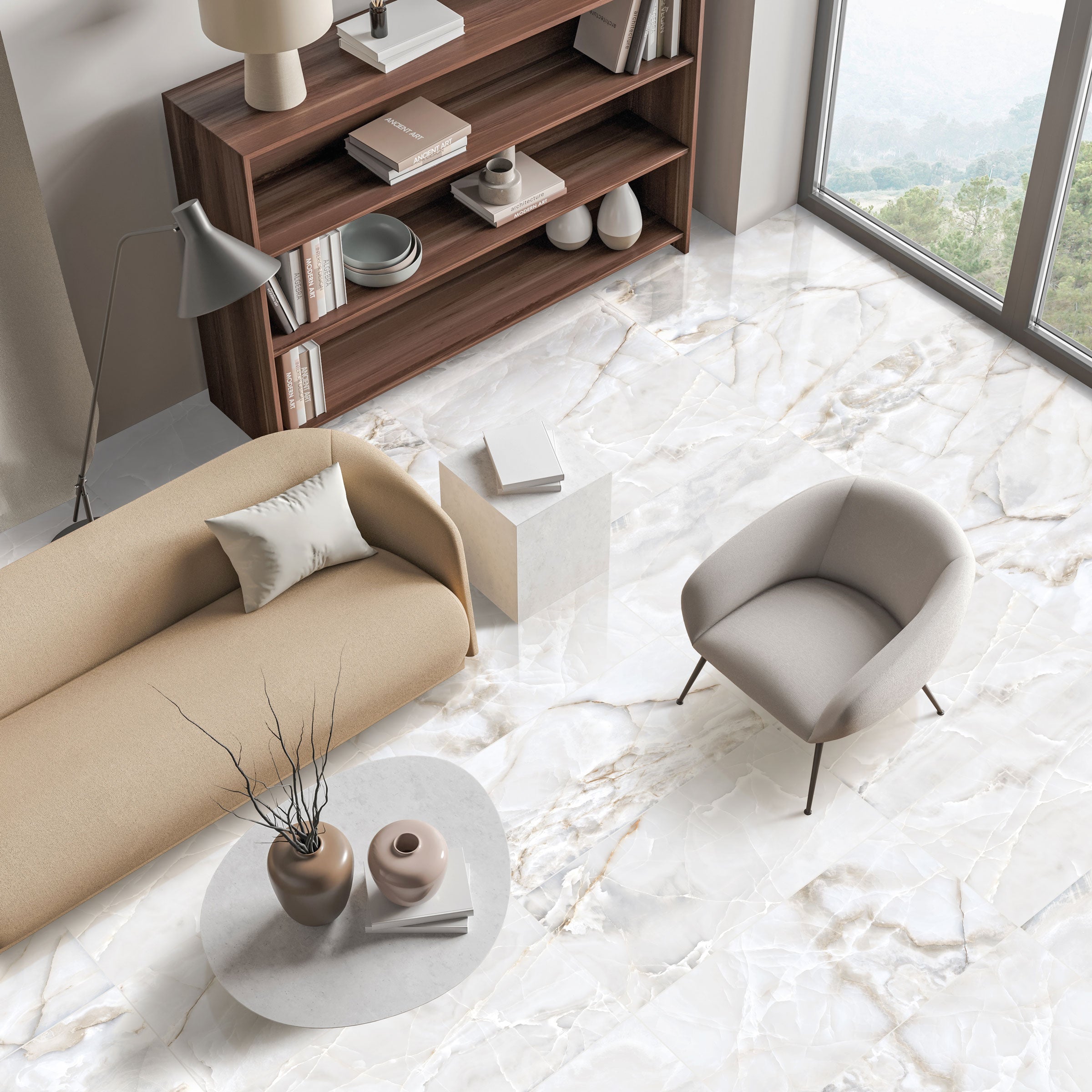 こ*つ様  ONYX Onyx 24x48 Polished Porcelain Tile in White – MILE®stone