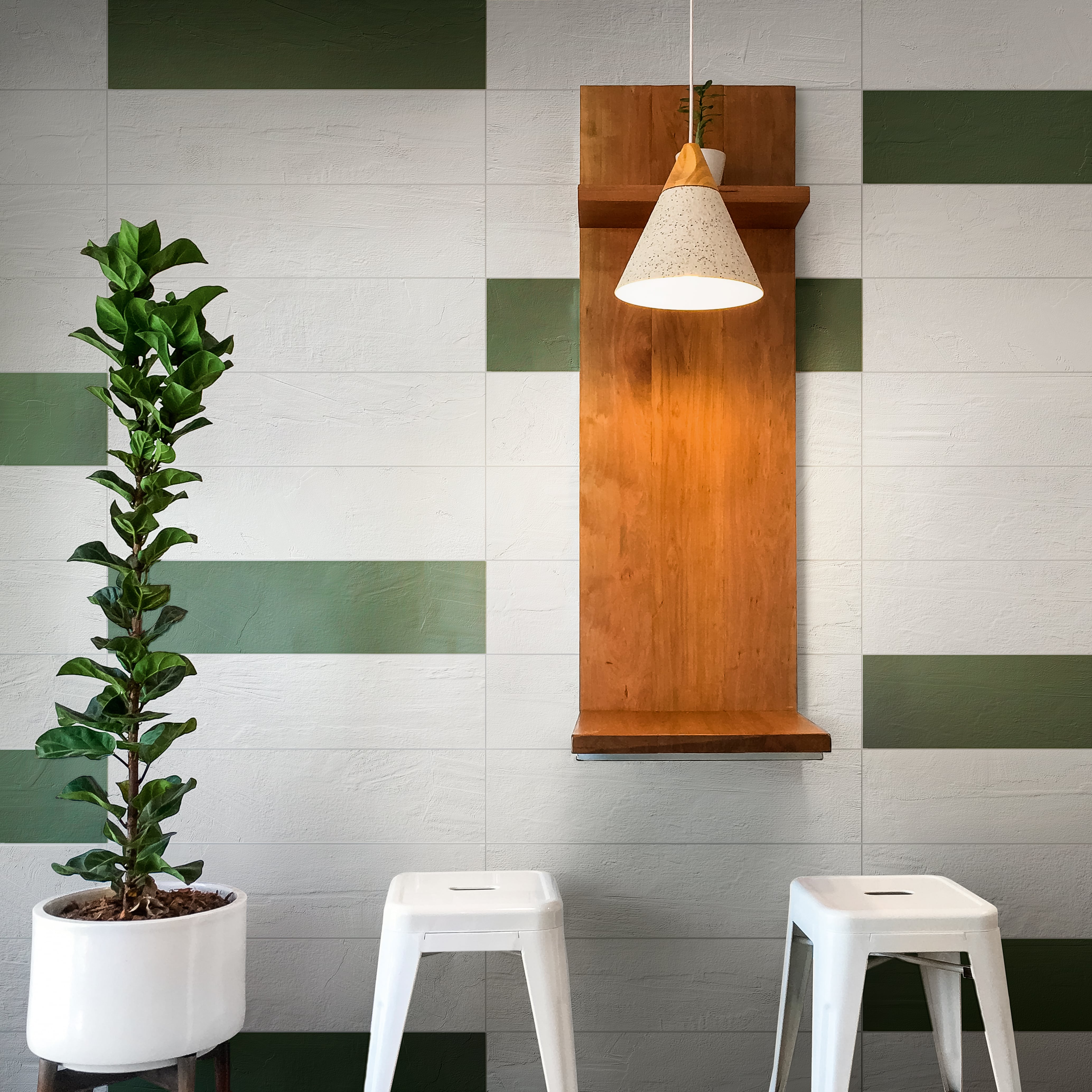 Plaster 2.0 6x24 Matte Porcelain Tile in Venetian Clover
