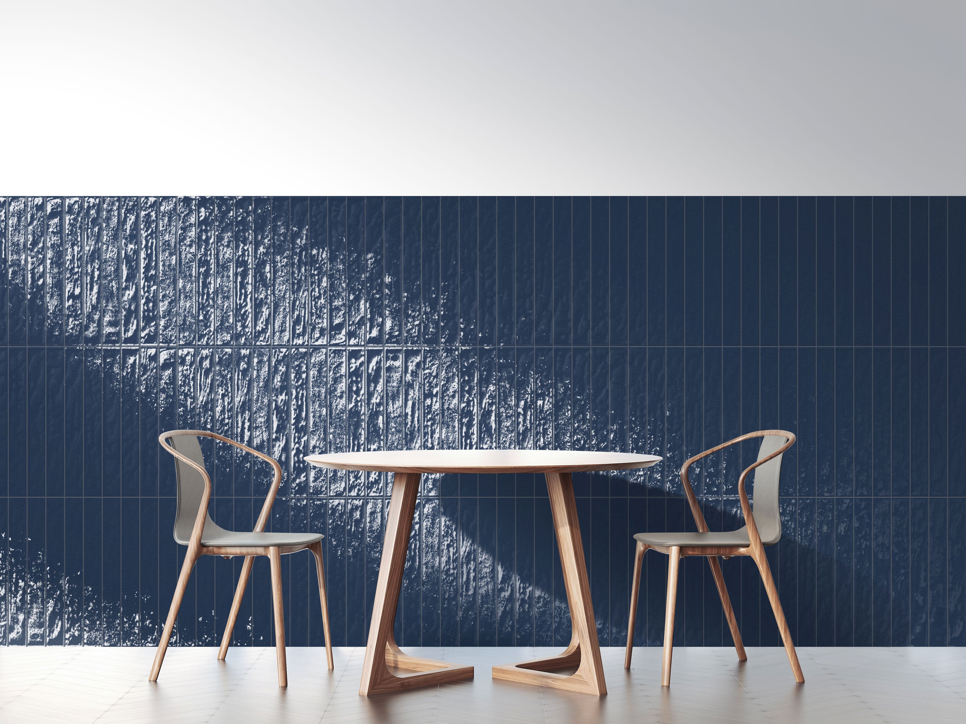 Playful 3x24 Glossy Porcelain Tile in Navy
