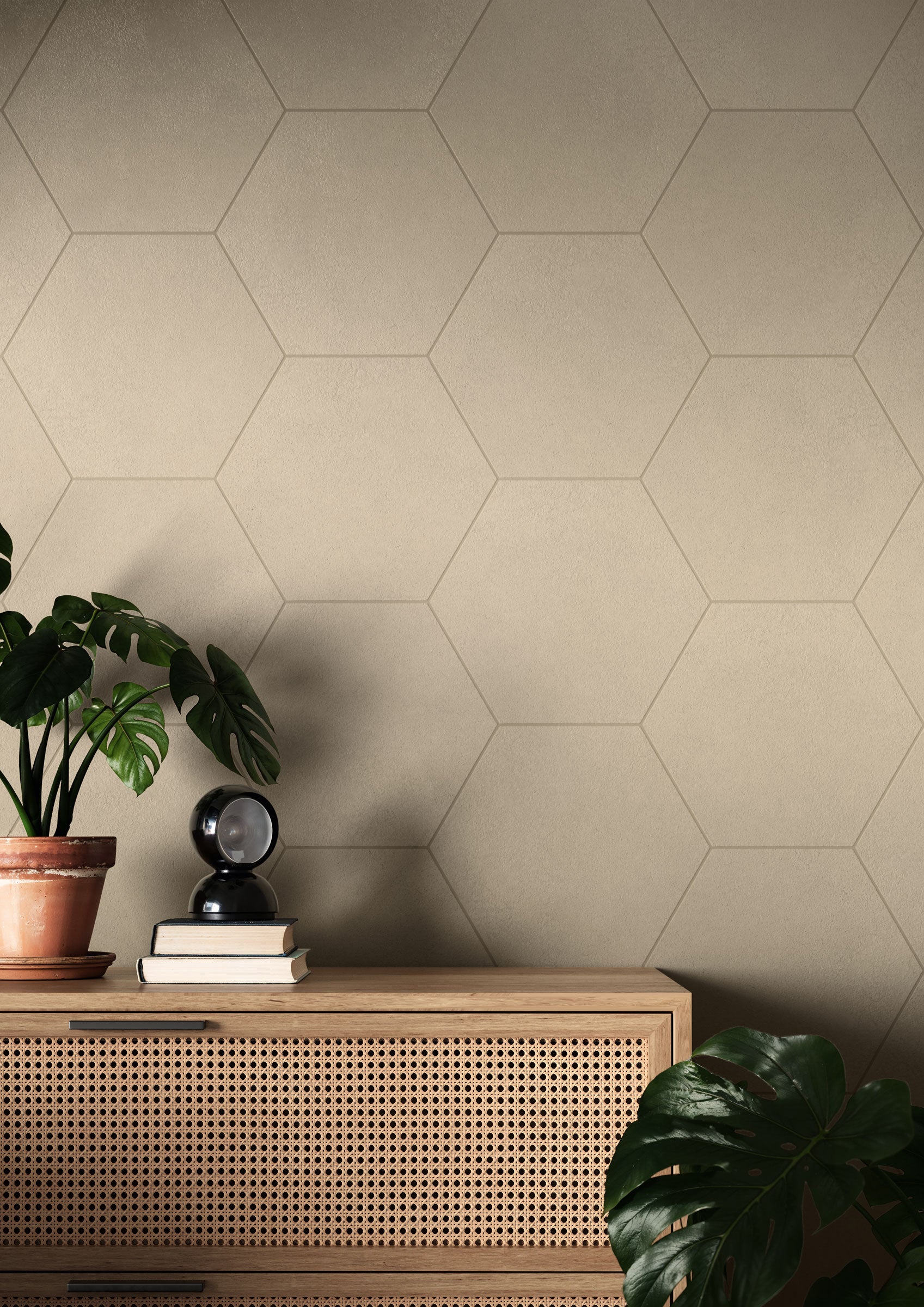 Shapes 10x10 Matte Hexagon Porcelain Tile in Sand