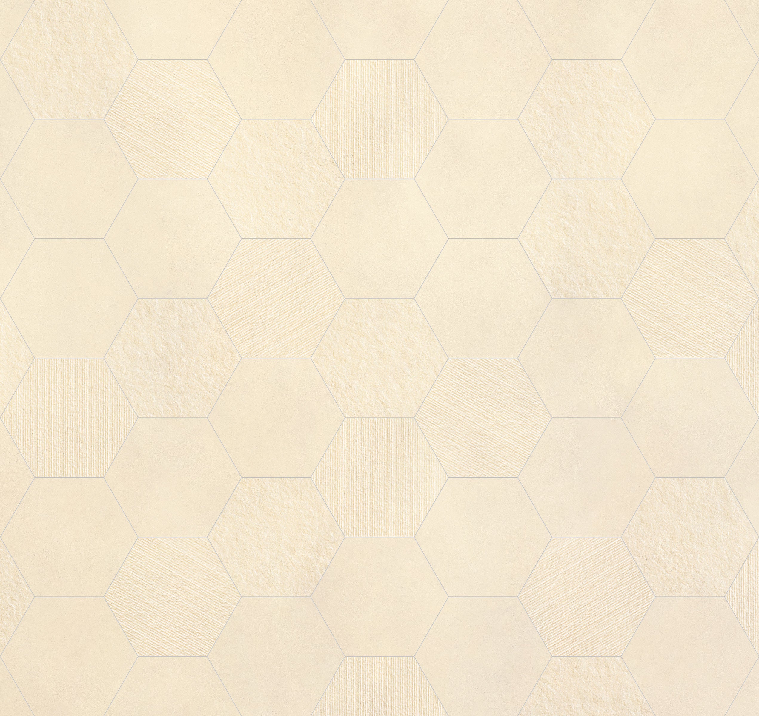 Shapes 10x10 Chiseled Hexagon Porcelain Tile in Sand