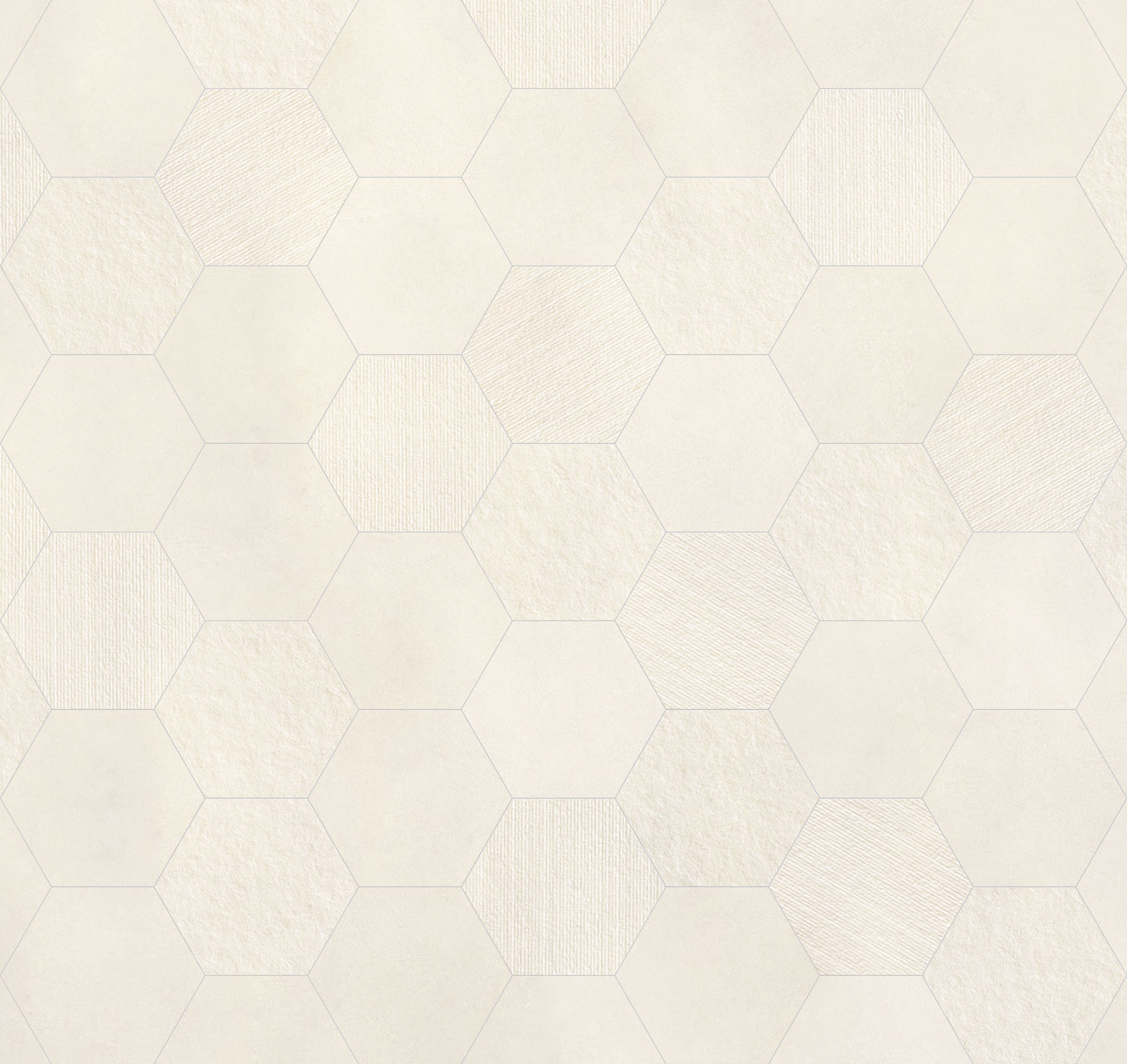 Shapes 10x10 Chiseled Hexagon Porcelain Tile in Tan