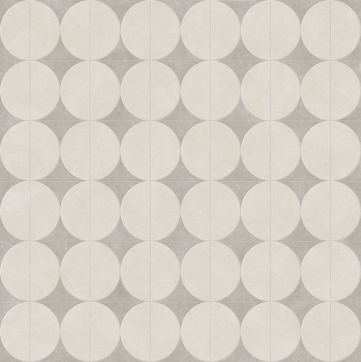 Shapes 15x15 Matte Porcelain Moon Mesh Mosaic Tile in Ivory/Tortora ...