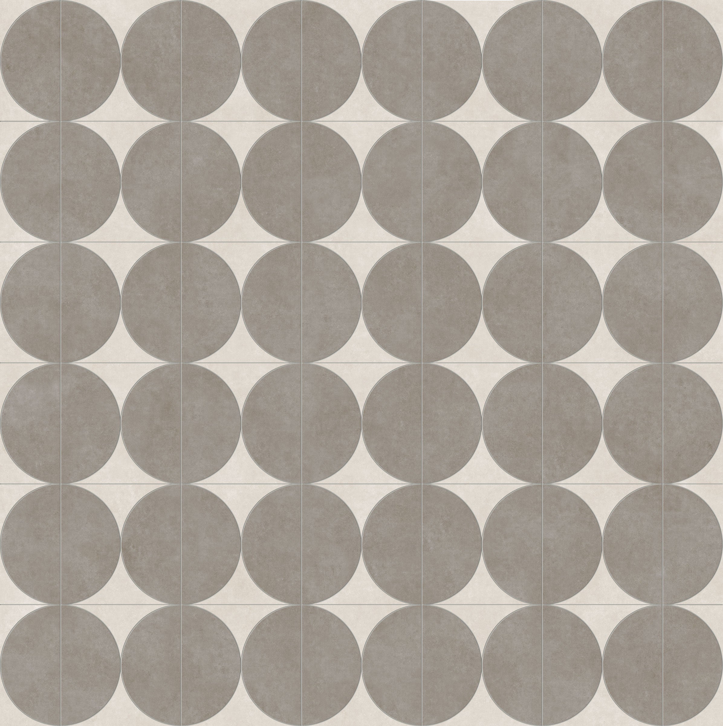 Shapes 15x15 Matte Porcelain Moon Mesh Mosaic Tile in Ivory/Tortora