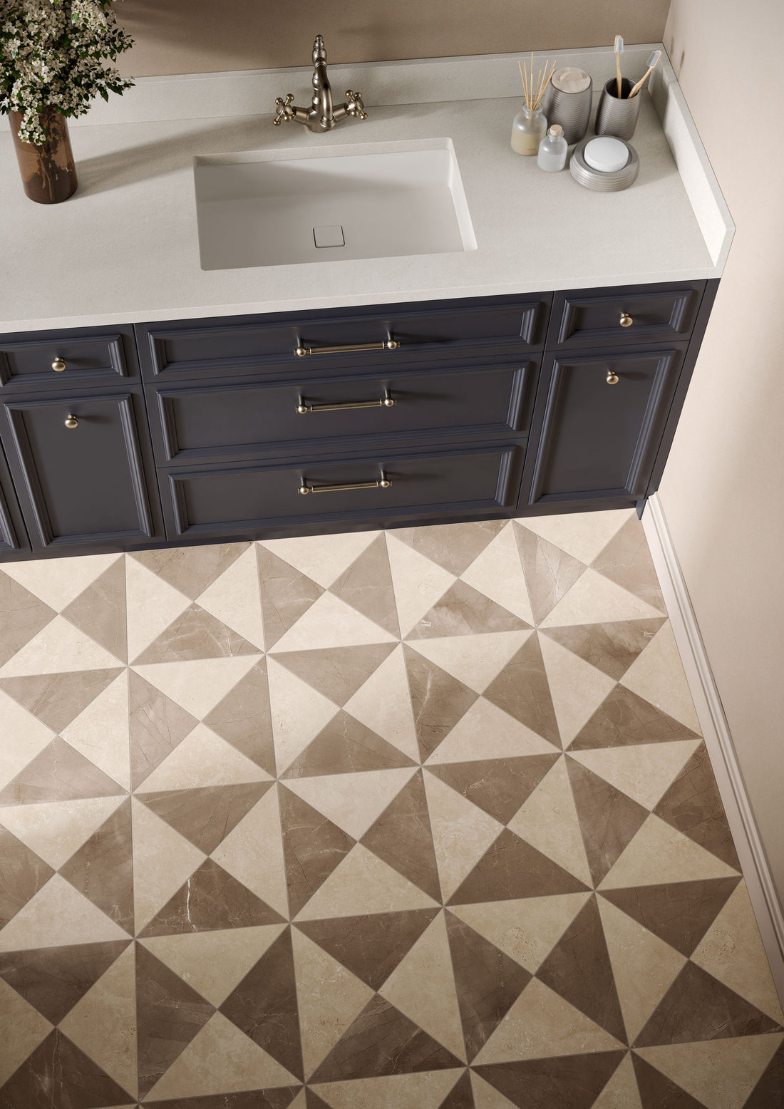 Shapes 12x12 Matte Porcelain Palace Regal Tile in Beige – MILE®stone