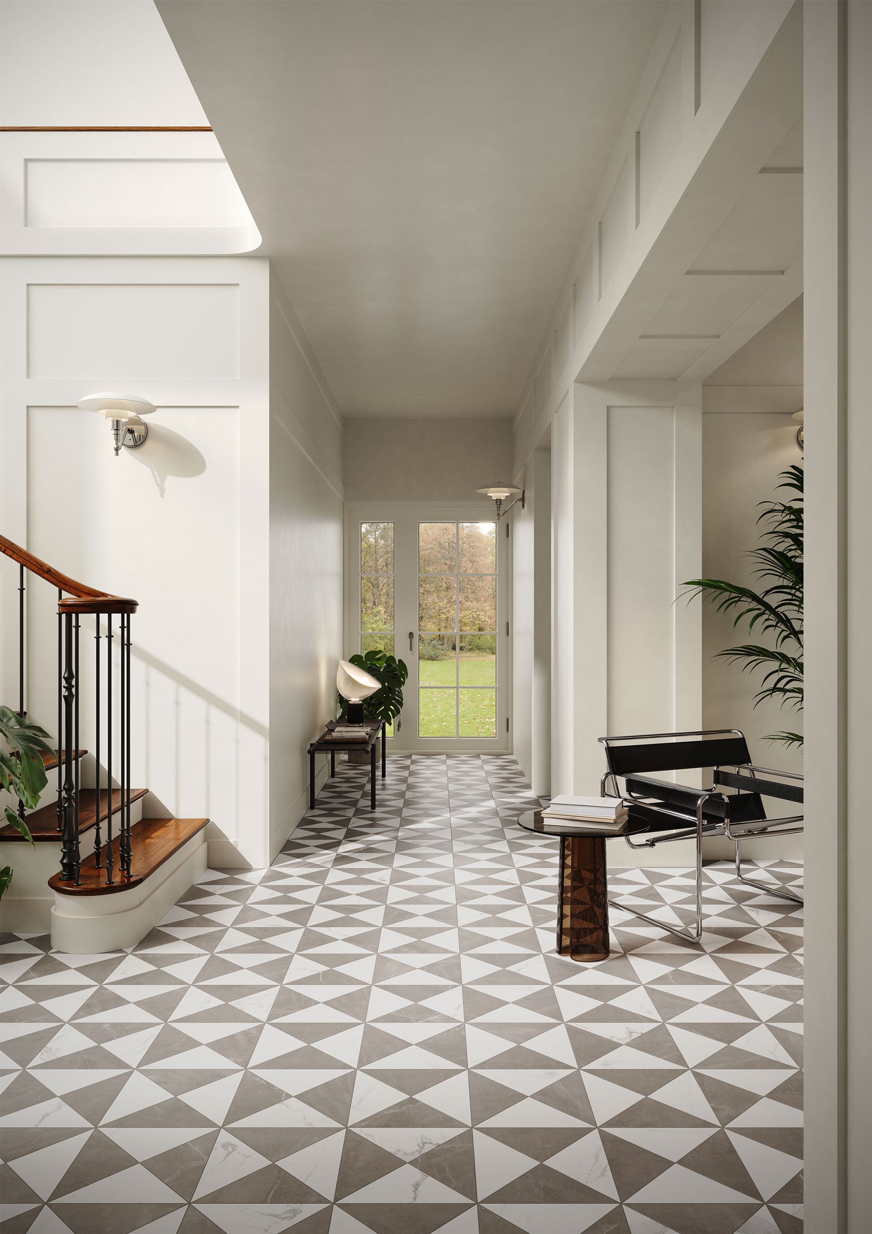 Shapes 12x12 Matte Porcelain Palace Regal Tile in White