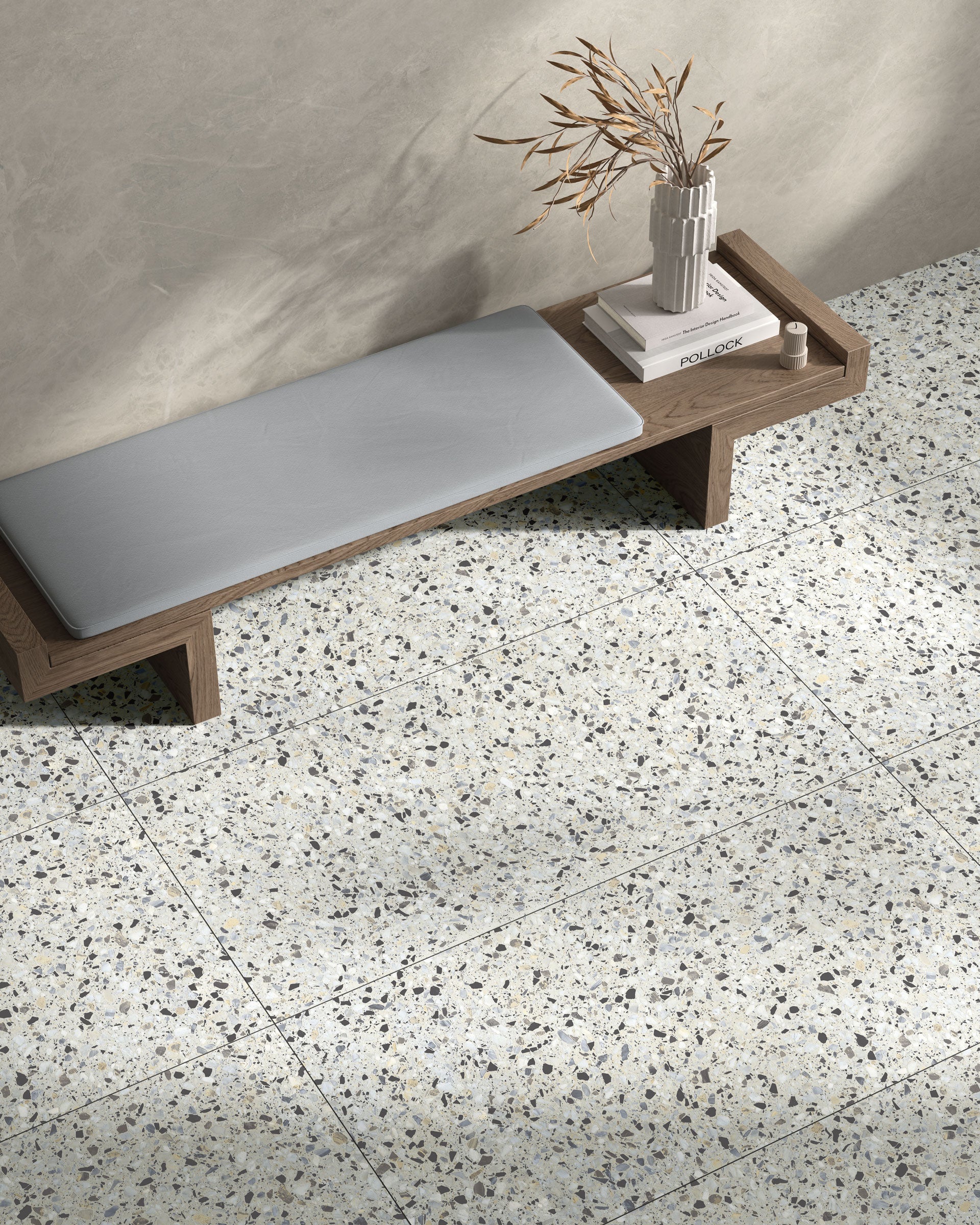 Terrazzo Allure™ 24x48 Matte Porcelain Tile in Azure