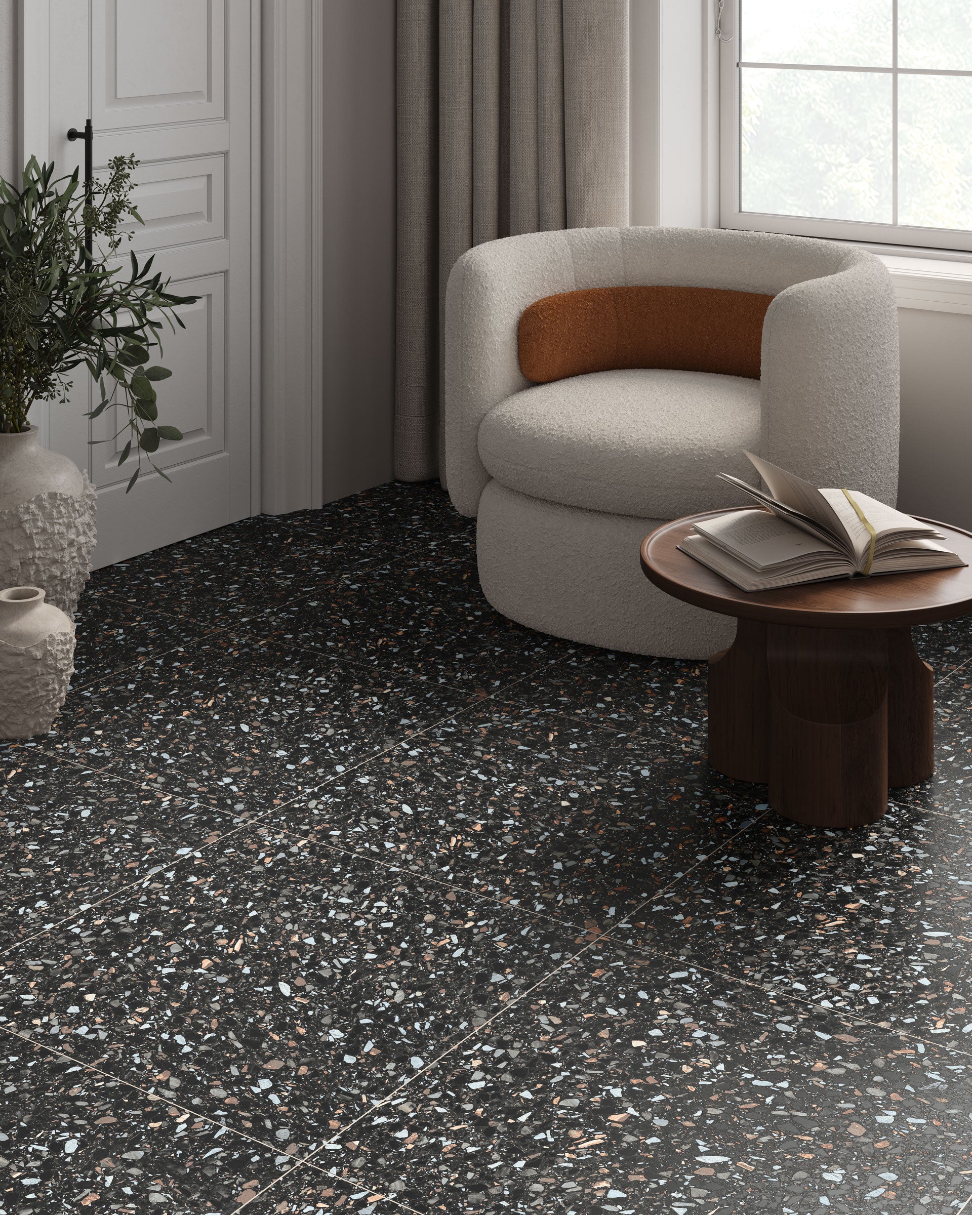 Terrazzo Allure™ 24x24 Matte Porcelain Tile in Constellation
