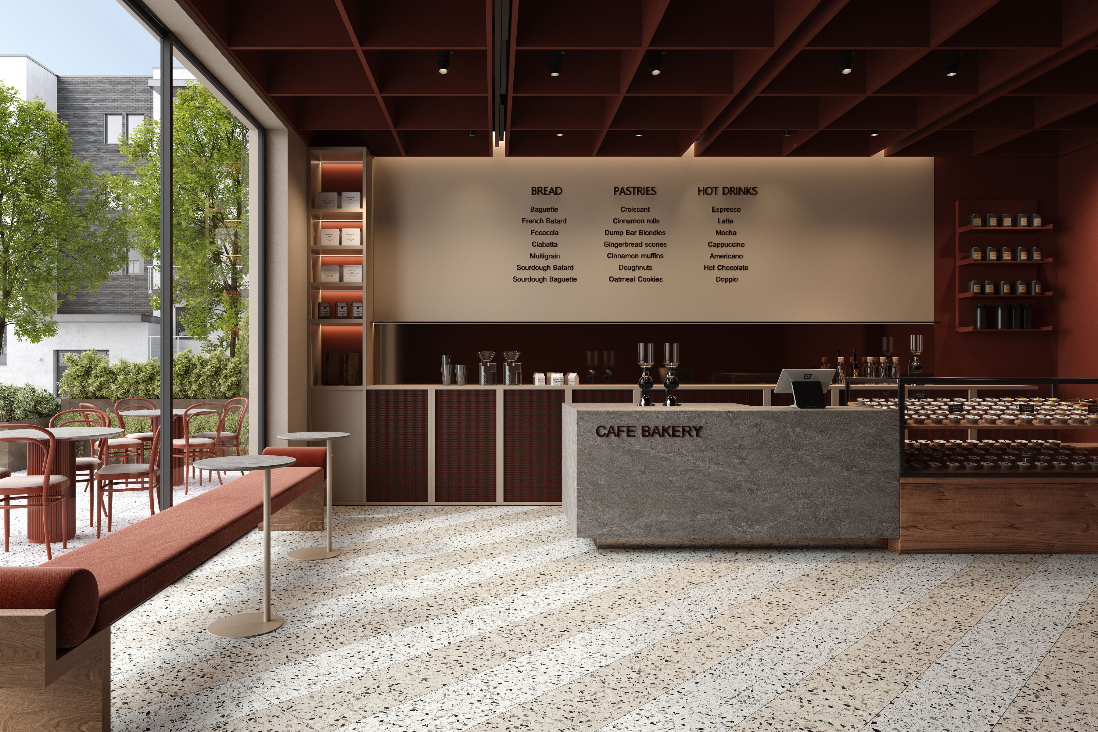 Terrazzo Allure™ 12x24 Matte Porcelain Tile in Dune