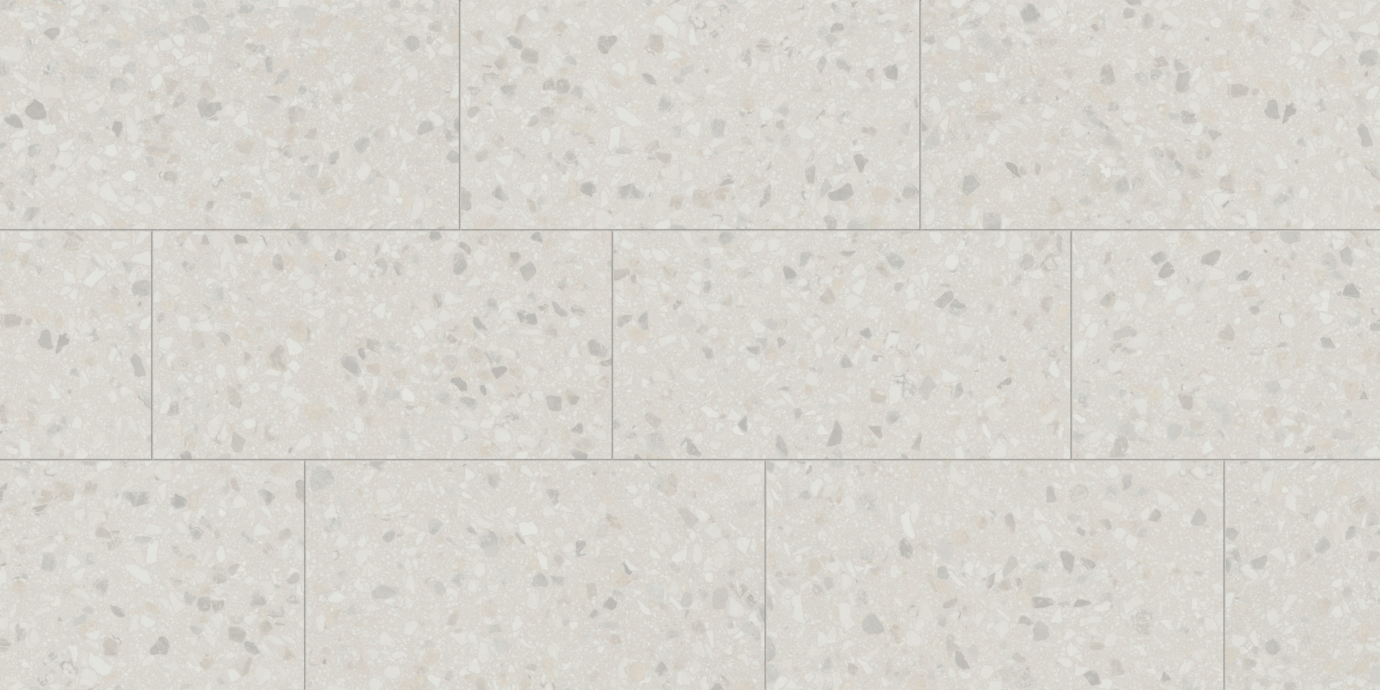 Terrazzo Allure™ 12x24 Matte Porcelain Tile in Snow