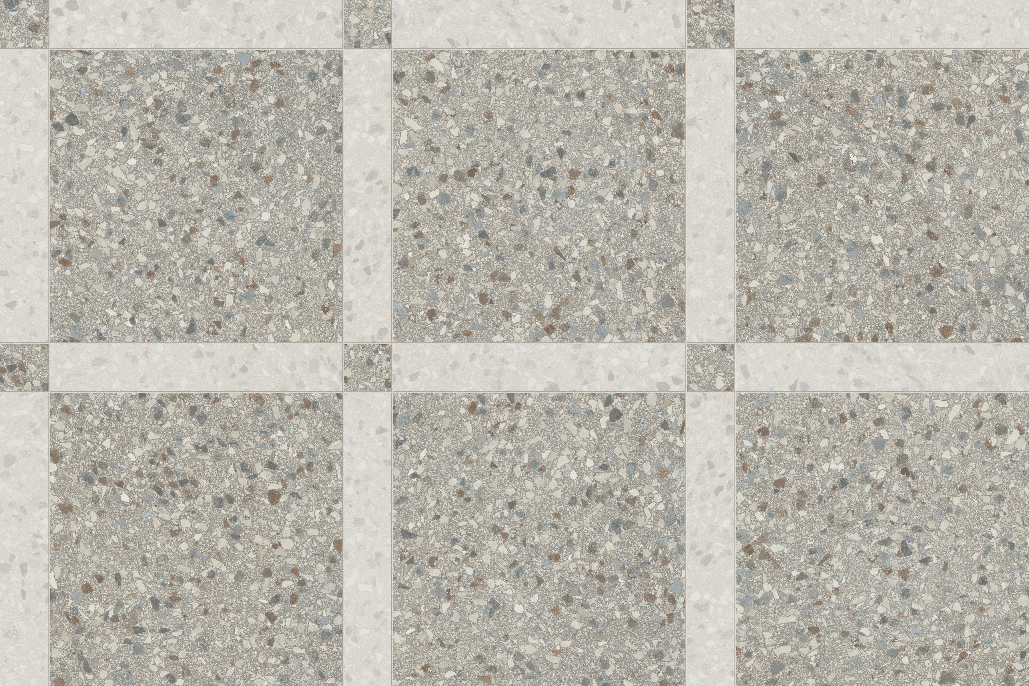 Terrazzo Allure™ 4x24 Matte Porcelain Tile in Snow