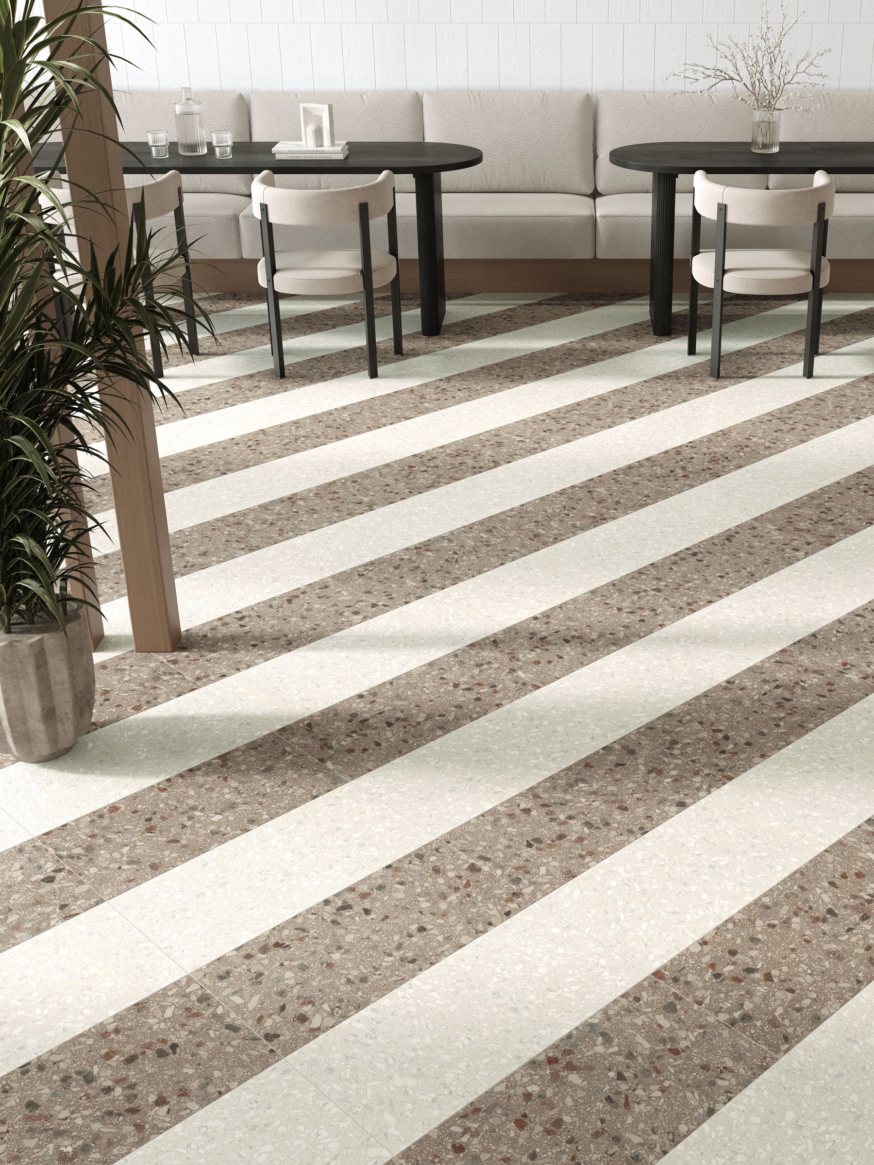 Terrazzo Allure™ 12x24 Matte Porcelain Tile in Tortoise