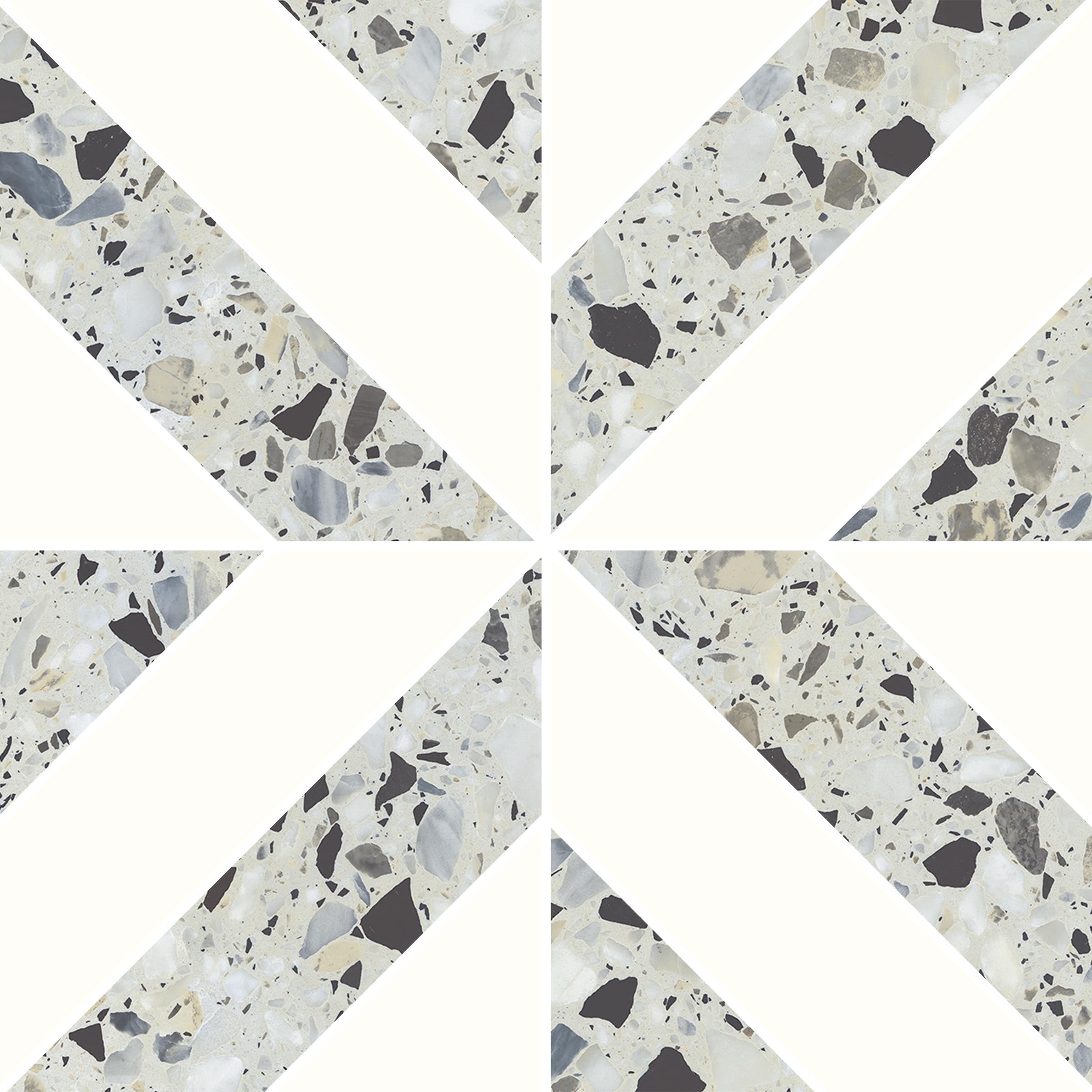 Terrazzo Allure™ 12x12 Matte Iconic Deco Porcelain Tile in Azure