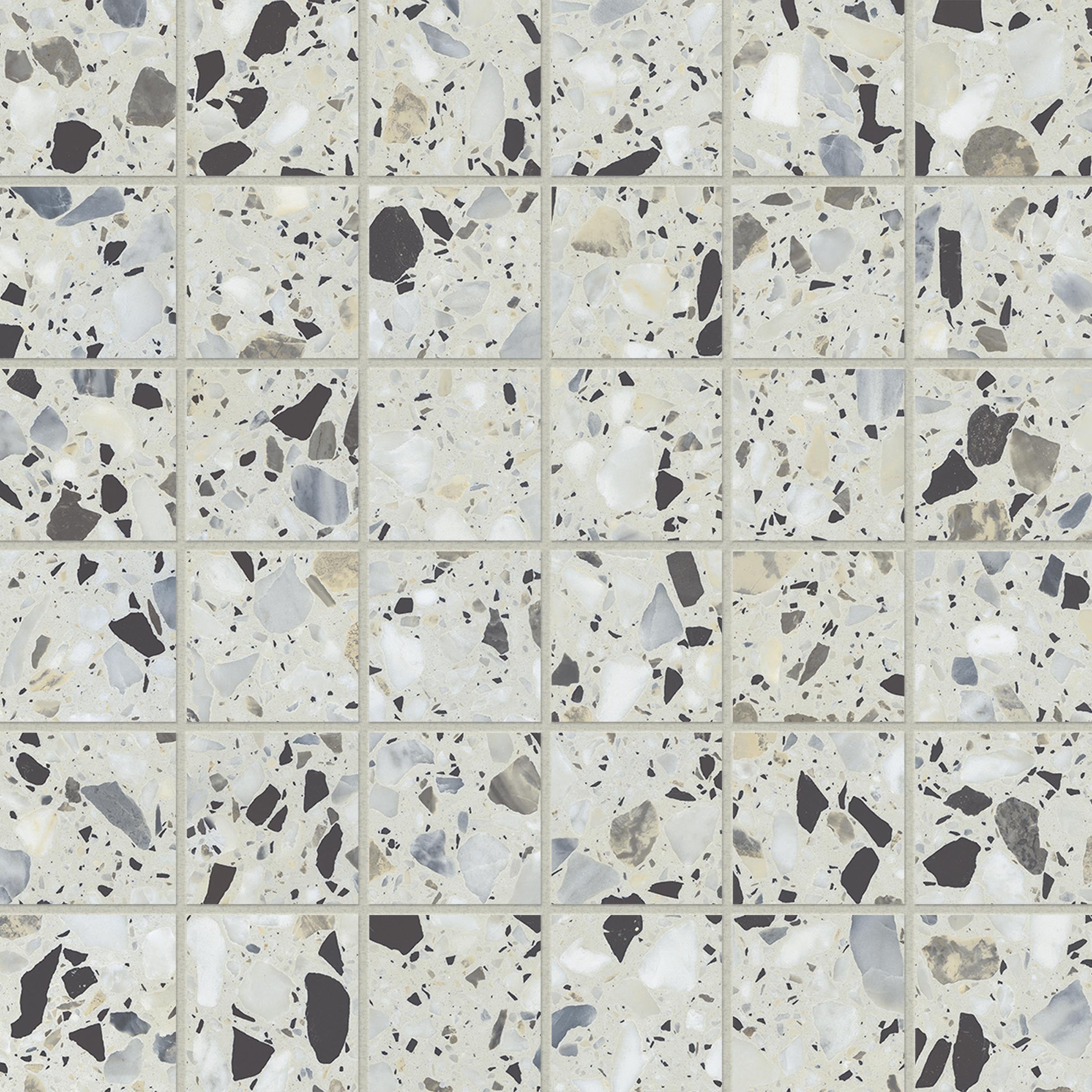 Terrazzo Allure™ 2x2 Matte Porcelain Mesh Mosaic Tile in Azure – MILE®stone