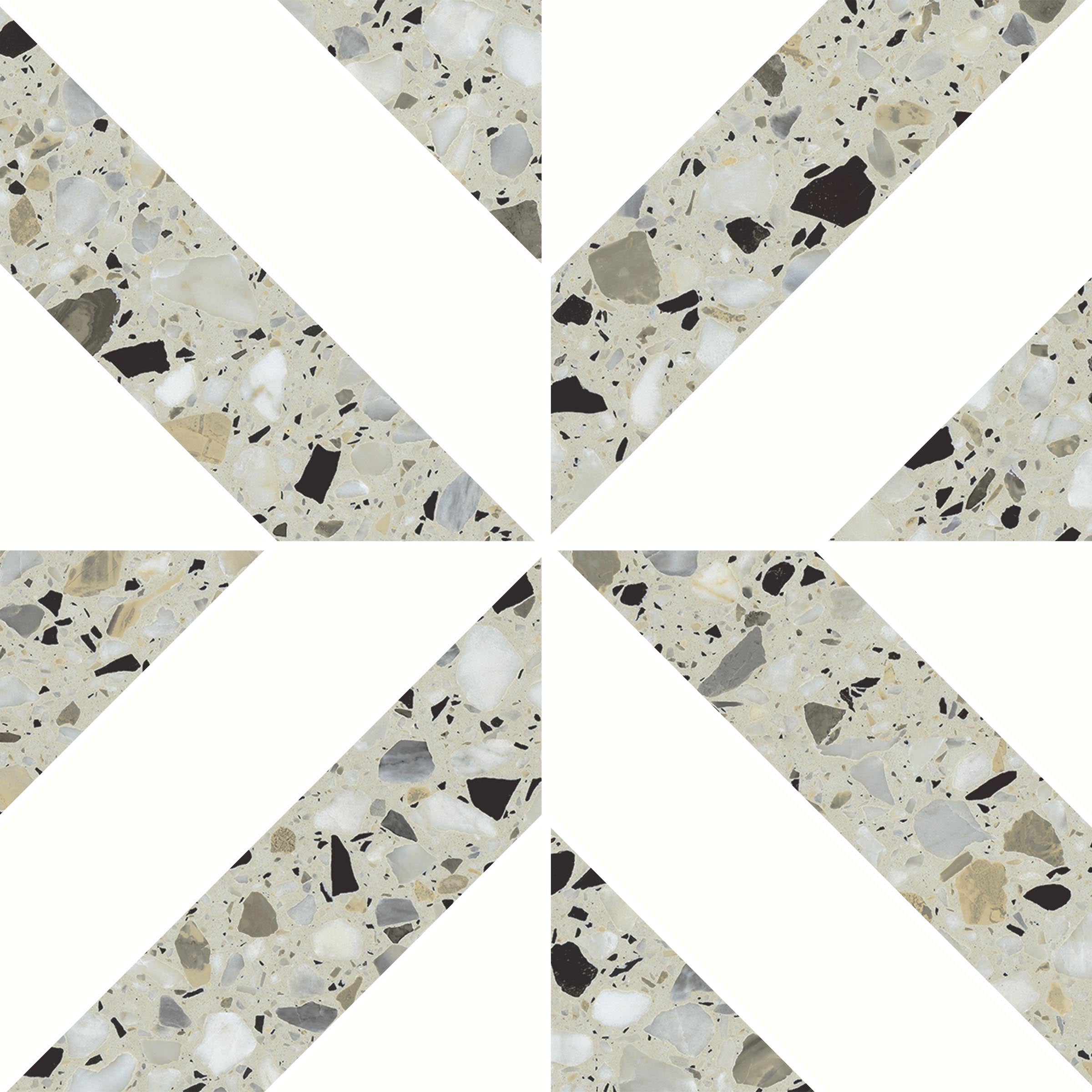 Terrazzo Allure™ 12x12 Matte Iconic Deco Porcelain Tile in Mesquite