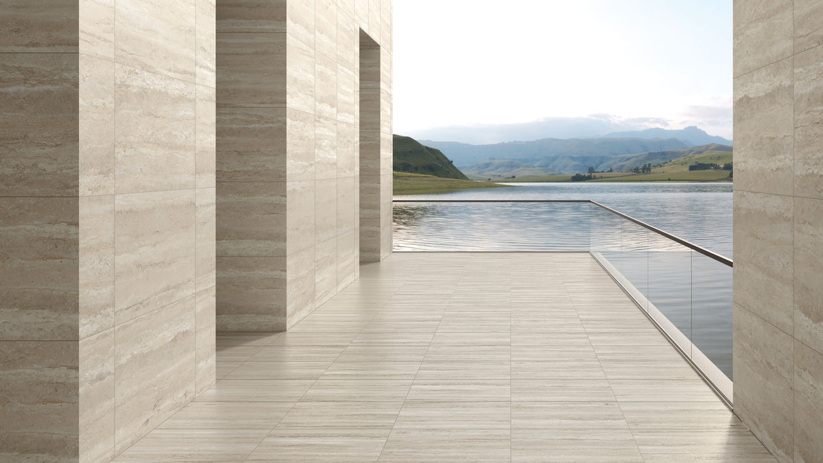 Travertine 24x24 Grip Porcelain 2CM Paver in Navona – MILE®stone