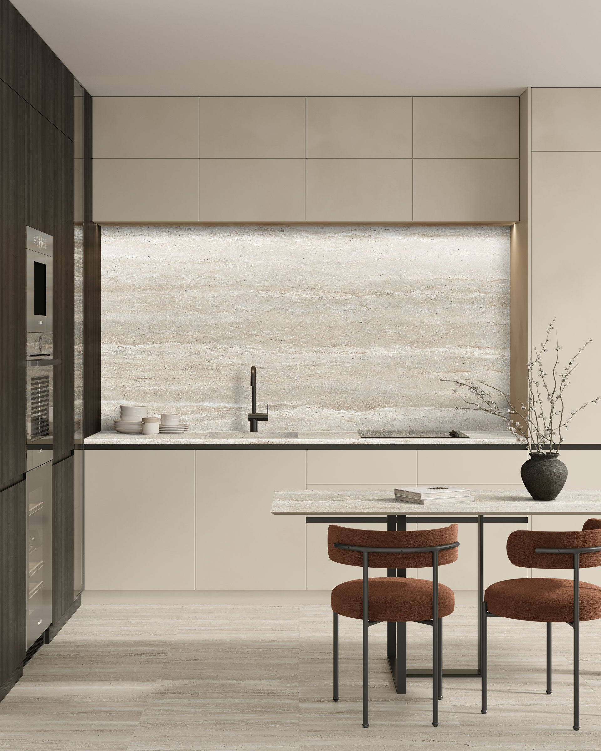 Travertine 48x96 Matte Porcelain Tile in Silver – MILE®stone