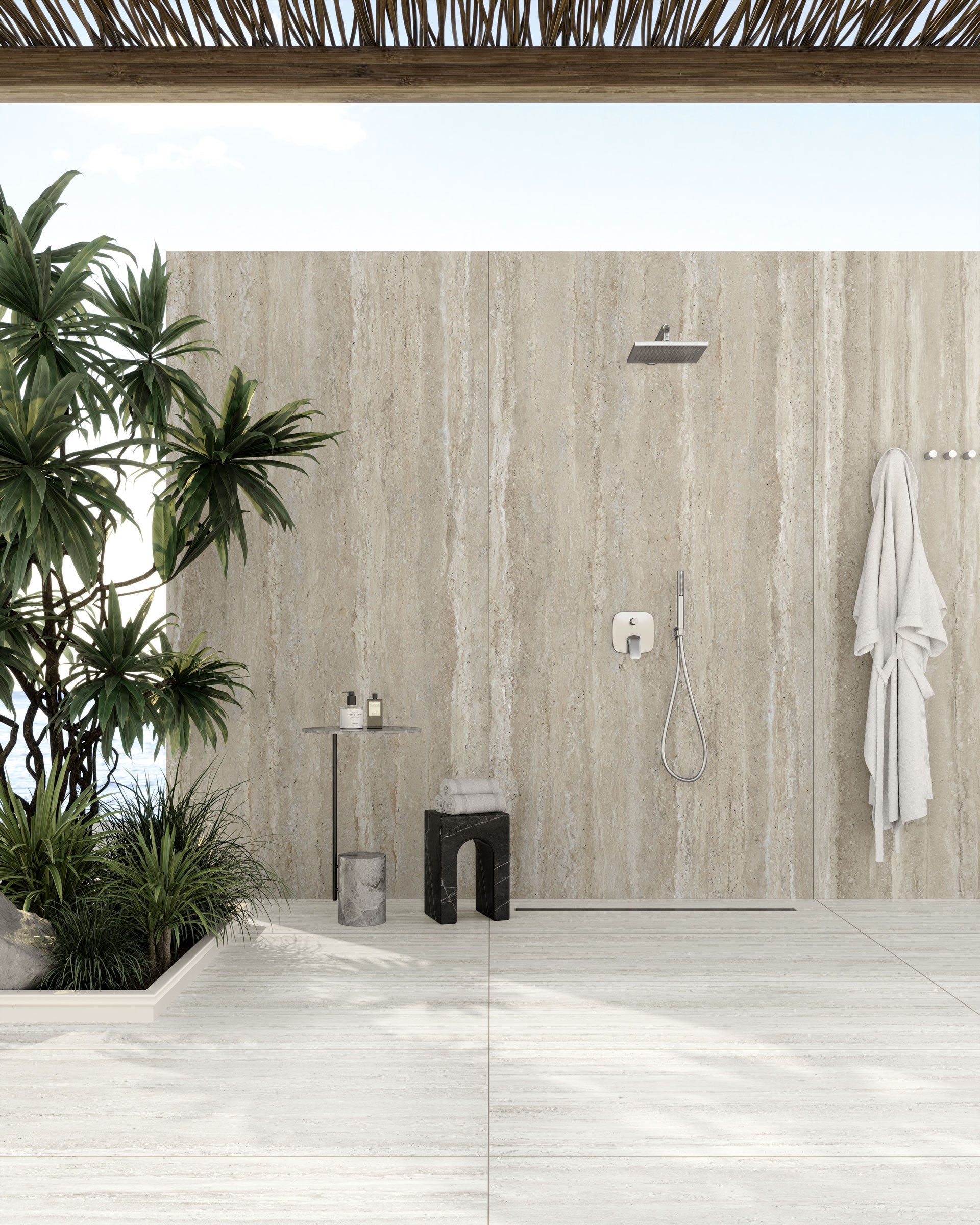 Travertine 24x48 Matte Porcelain Tile in Roman