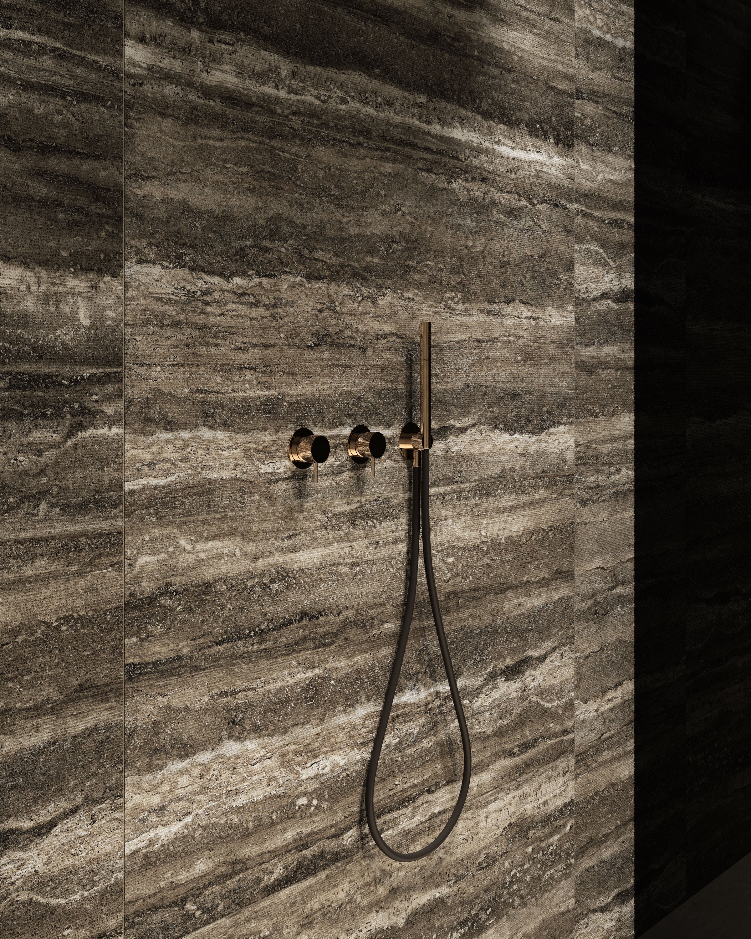 Travertine 24x48 Chiseled Porcelain Tile in Titanium