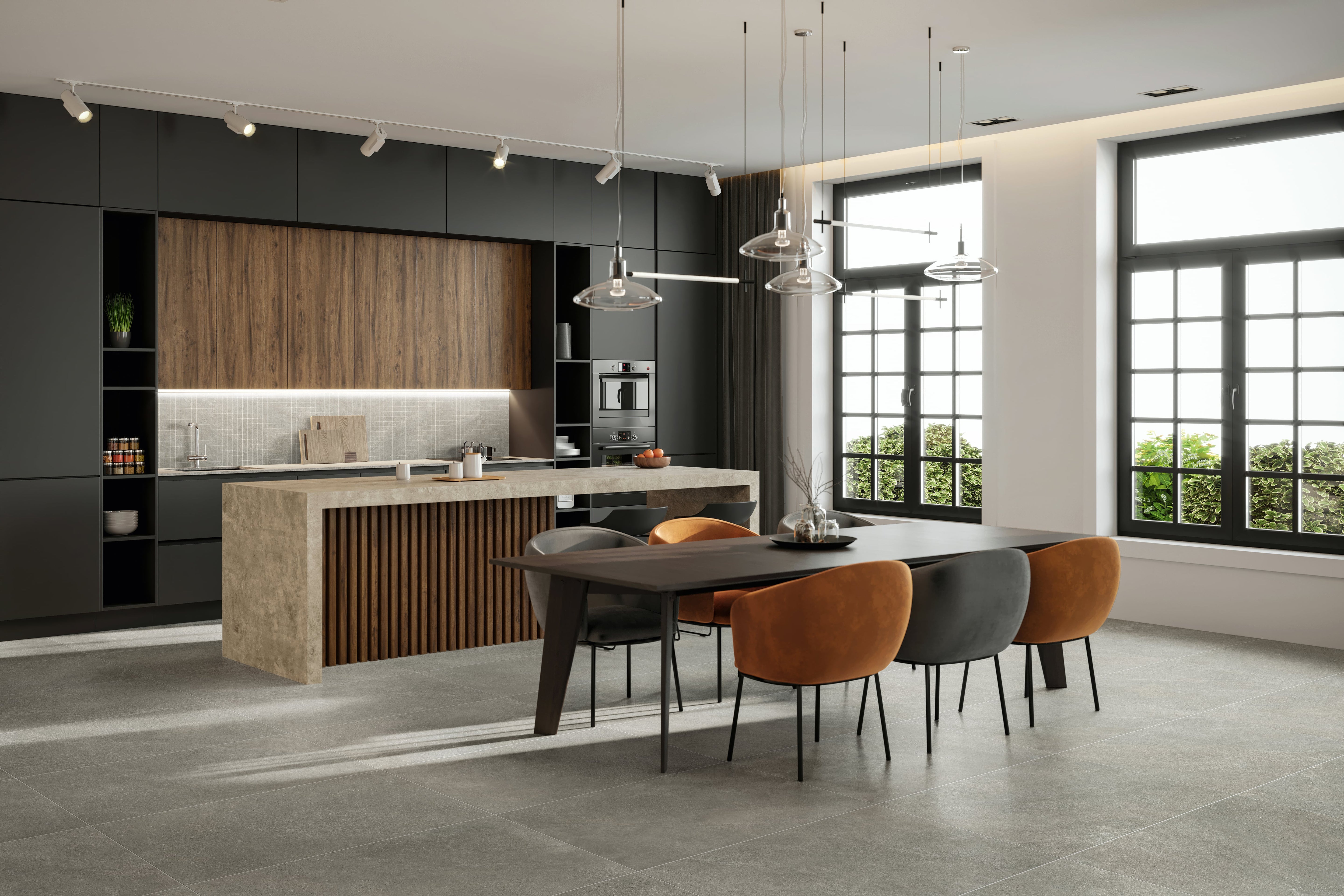 Tycoon 2x2 Matte Porcelain Mesh Mosaic Tile in Smoke