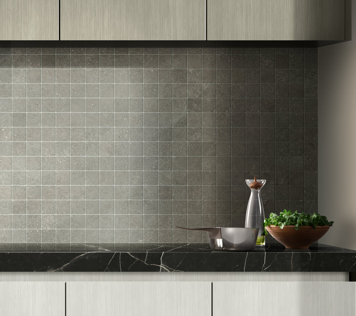 Tycoon 2x2 Matte Porcelain Mesh Mosaic Tile in Storm Grey – MILE®stone