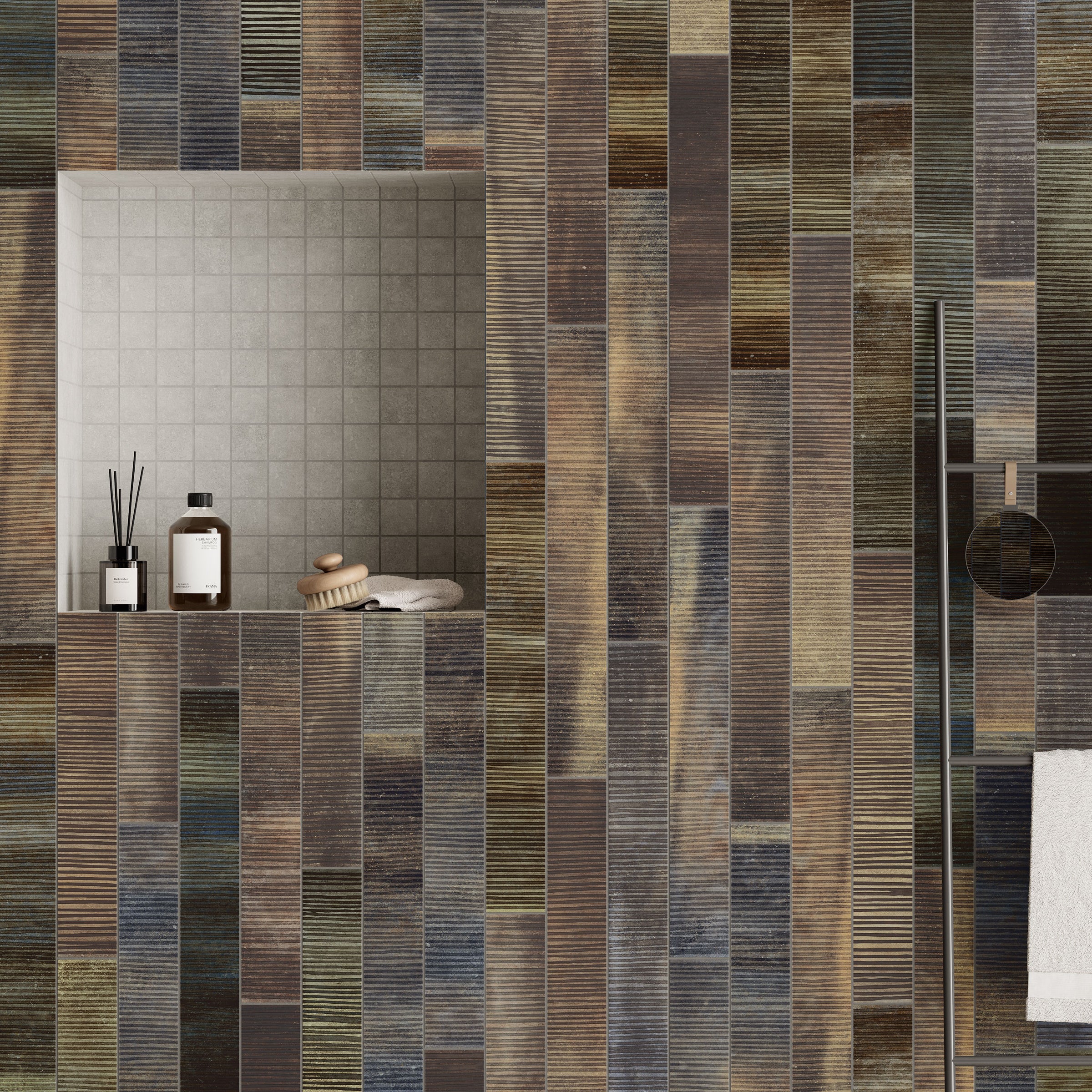 Untamed™ 2x2 Matte Porcelain Mesh Mosaic Tile in Wander Cool