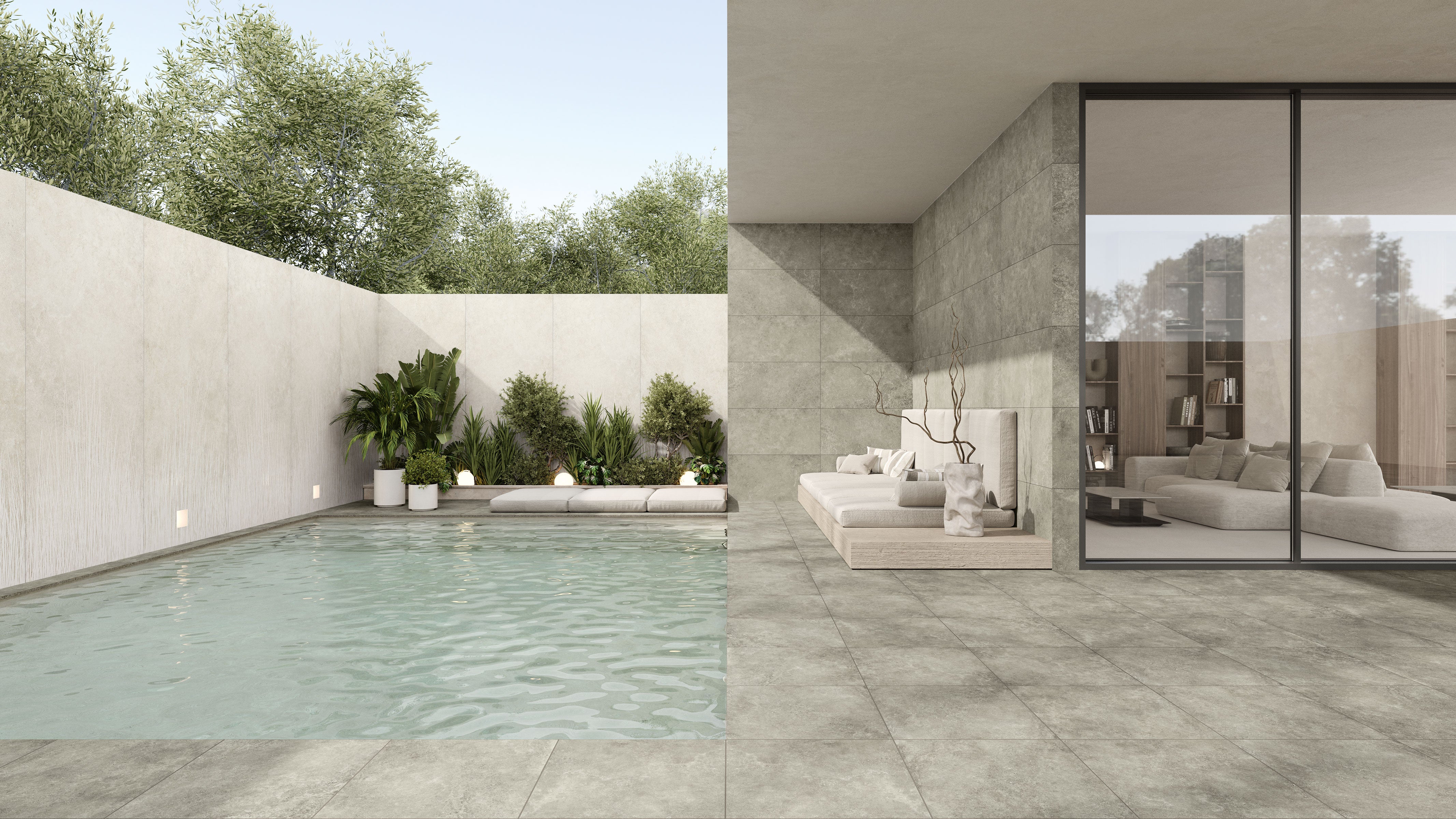 Untamed 48x110 Matte Porcelain Tile in Flourish White
