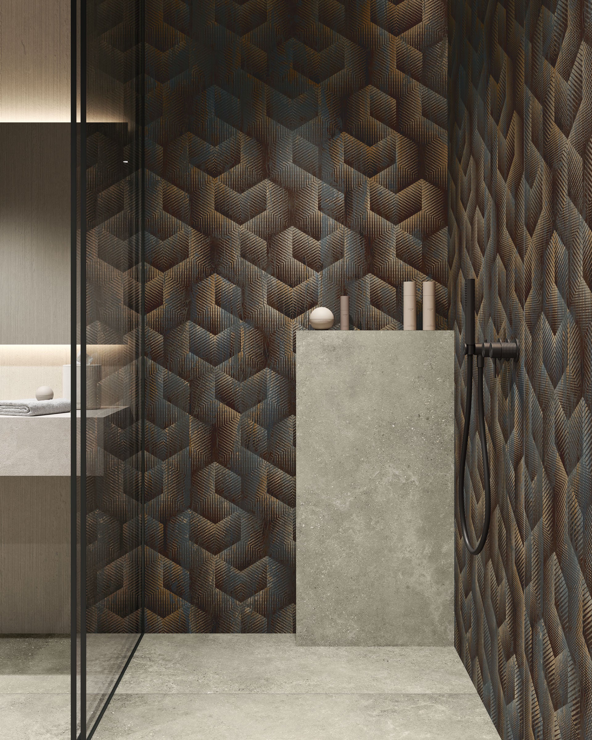 Untamed 48x110 Matte Deco 02 Porcelain Tile in Roam