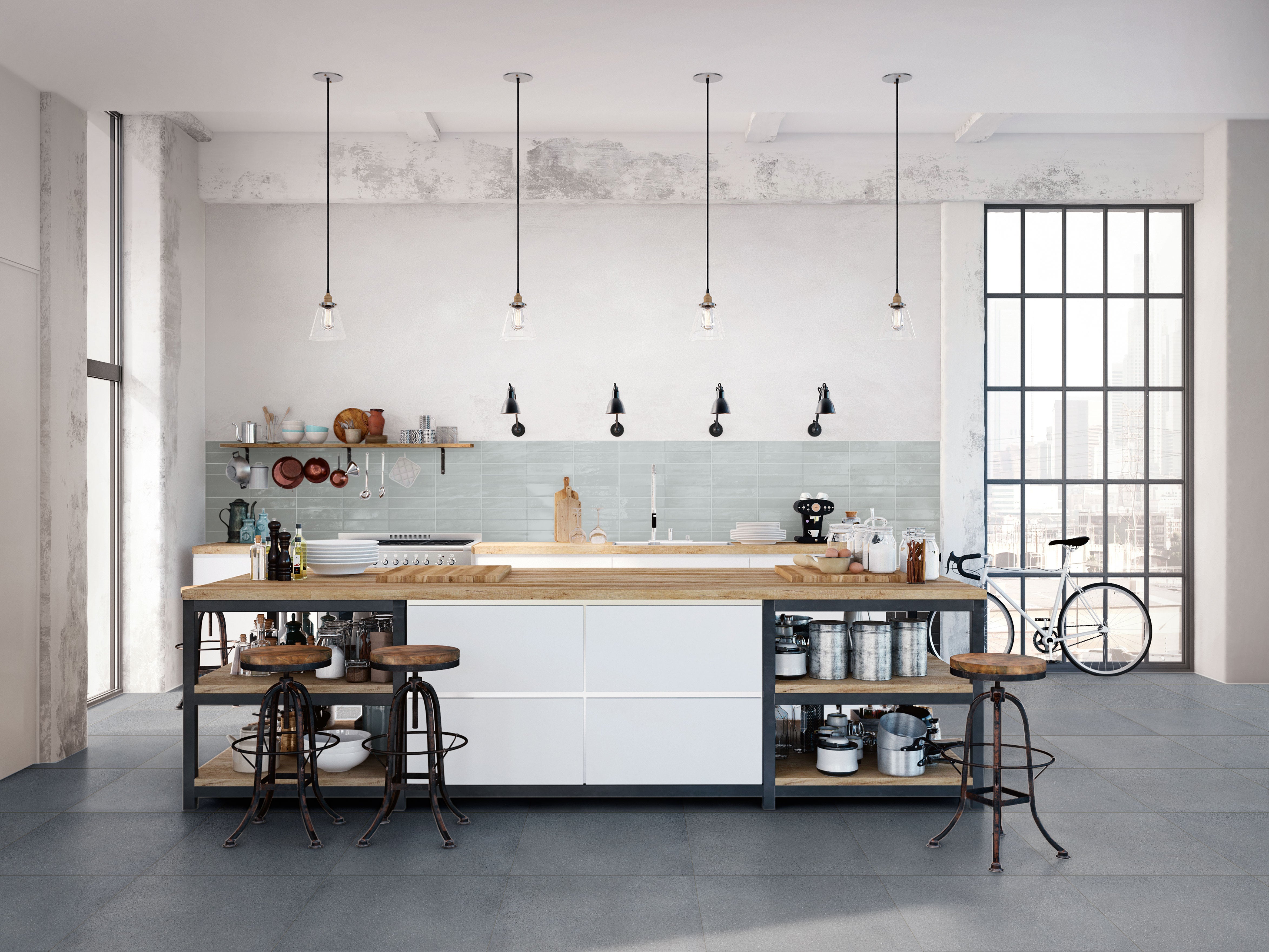 Urban Living 3x12 Glossy Porcelain Tile in Aqua