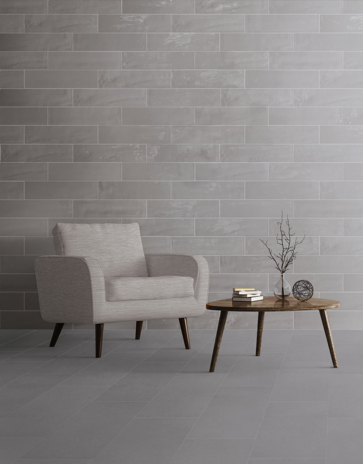 Urban Living 6x24 Glossy Porcelain Tile in Wisdom Grey – MILE®stone