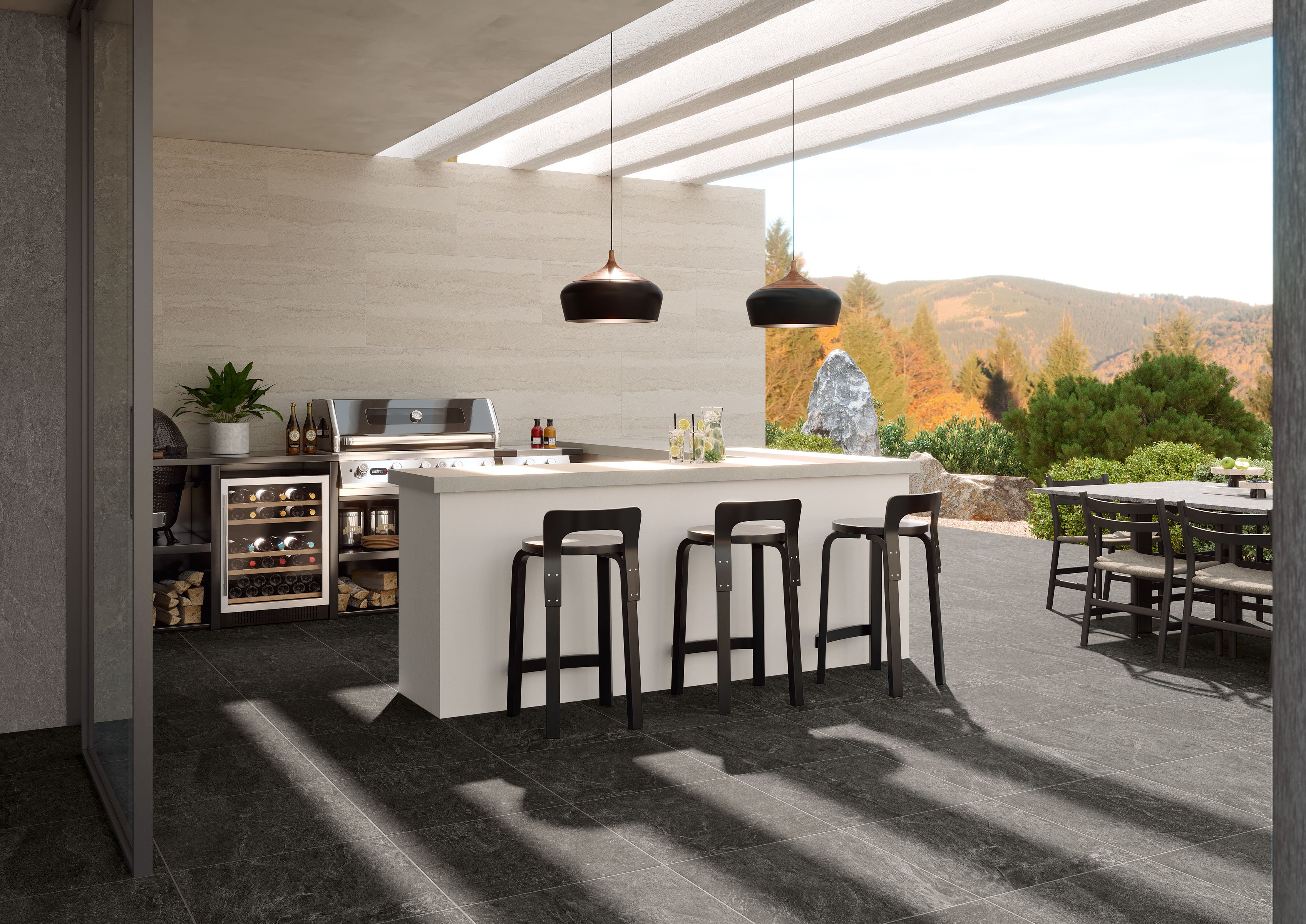 Imprint 24x48 Matte Porcelain Tile in Strata Kaolin