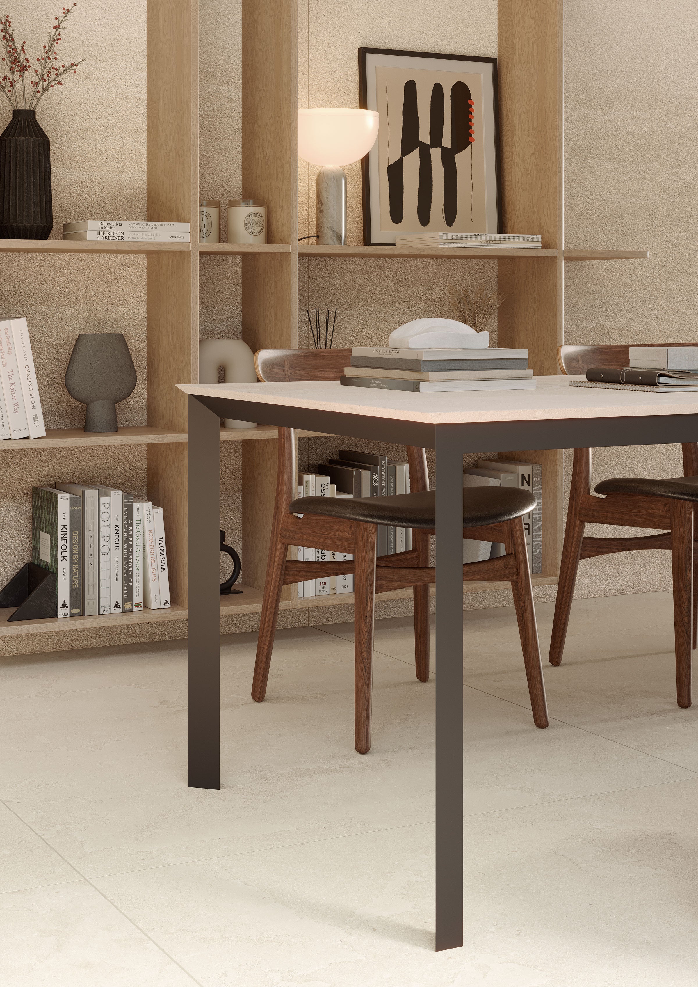 Imprint 48x110 Matte Porcelain Tile in Underglazed Ombre Warm