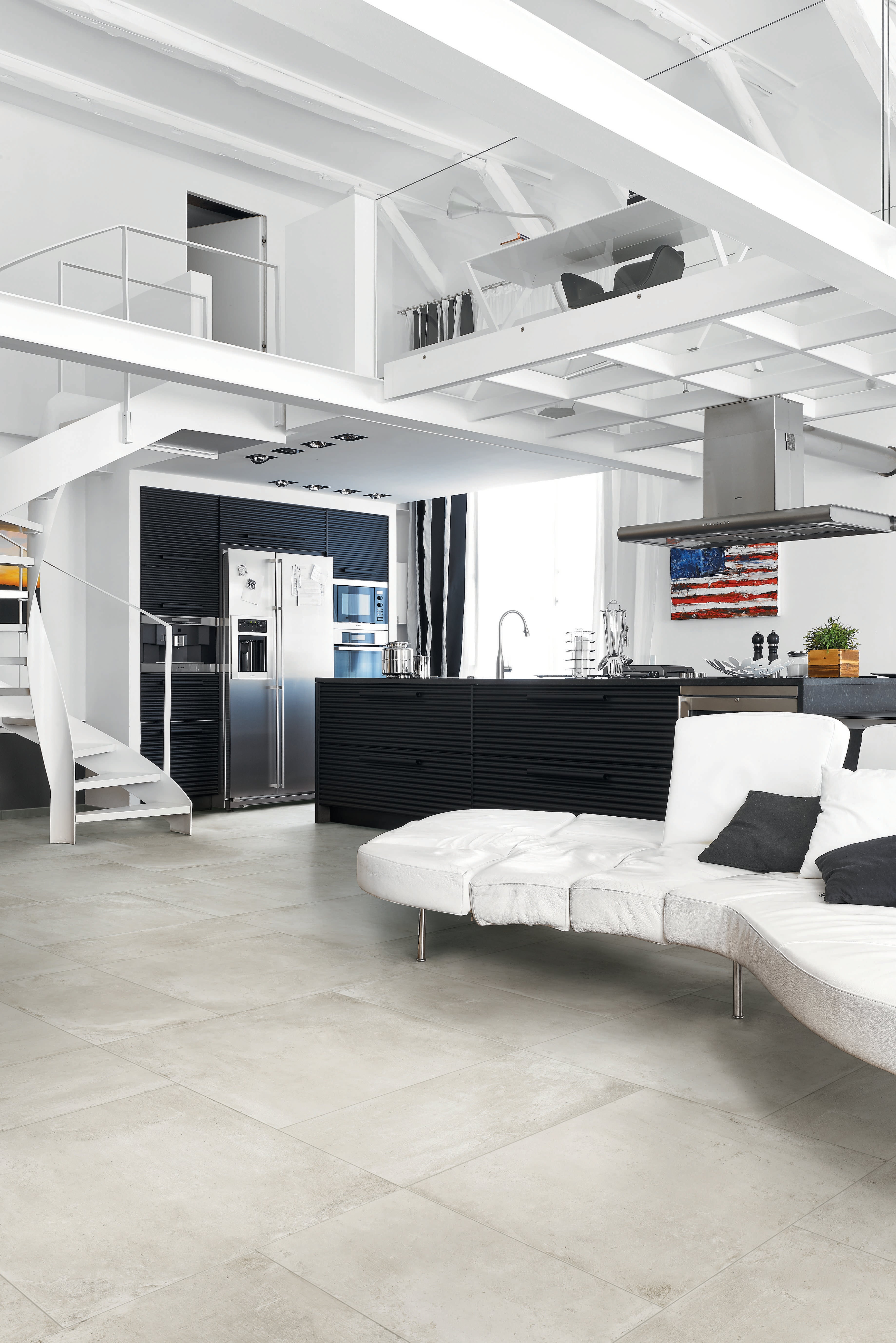 +One 12x24 Matte Porcelain Tile in Chalk