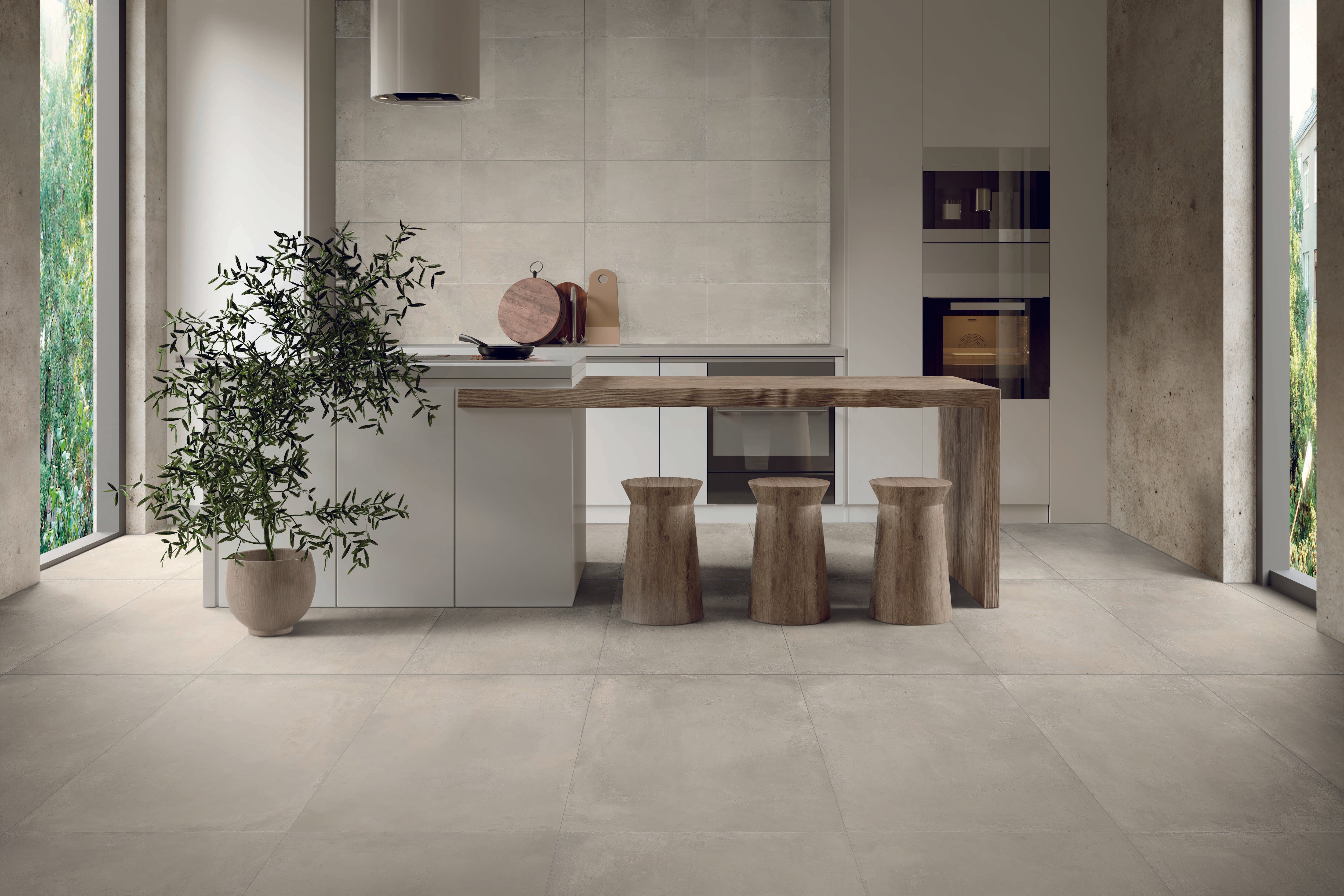 +One 24x48 Grip Porcelain 2cm Paver Tile in Greige