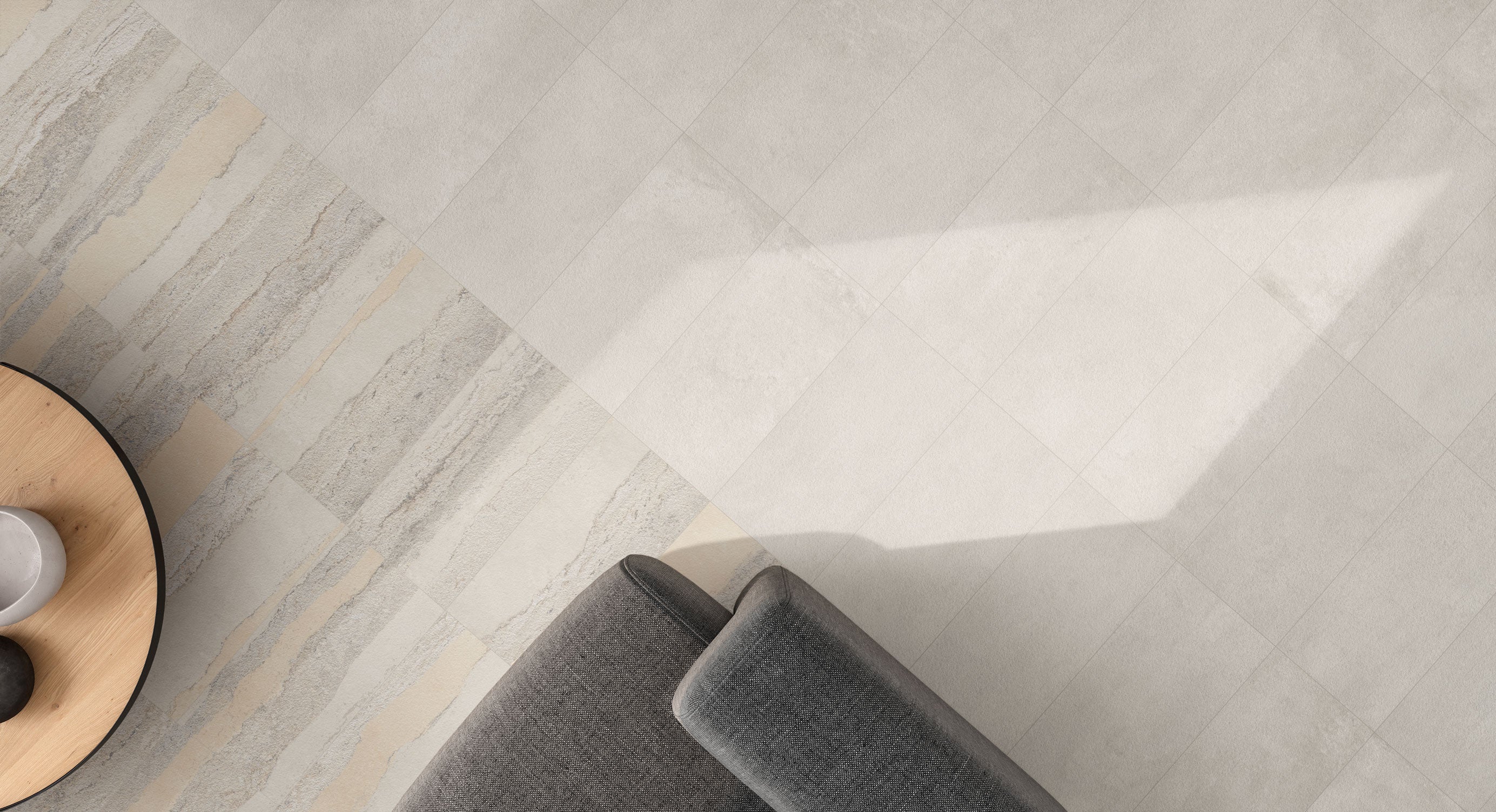 Imprint 12x24 Matte Porcelain Tile in Raw Earth Cool