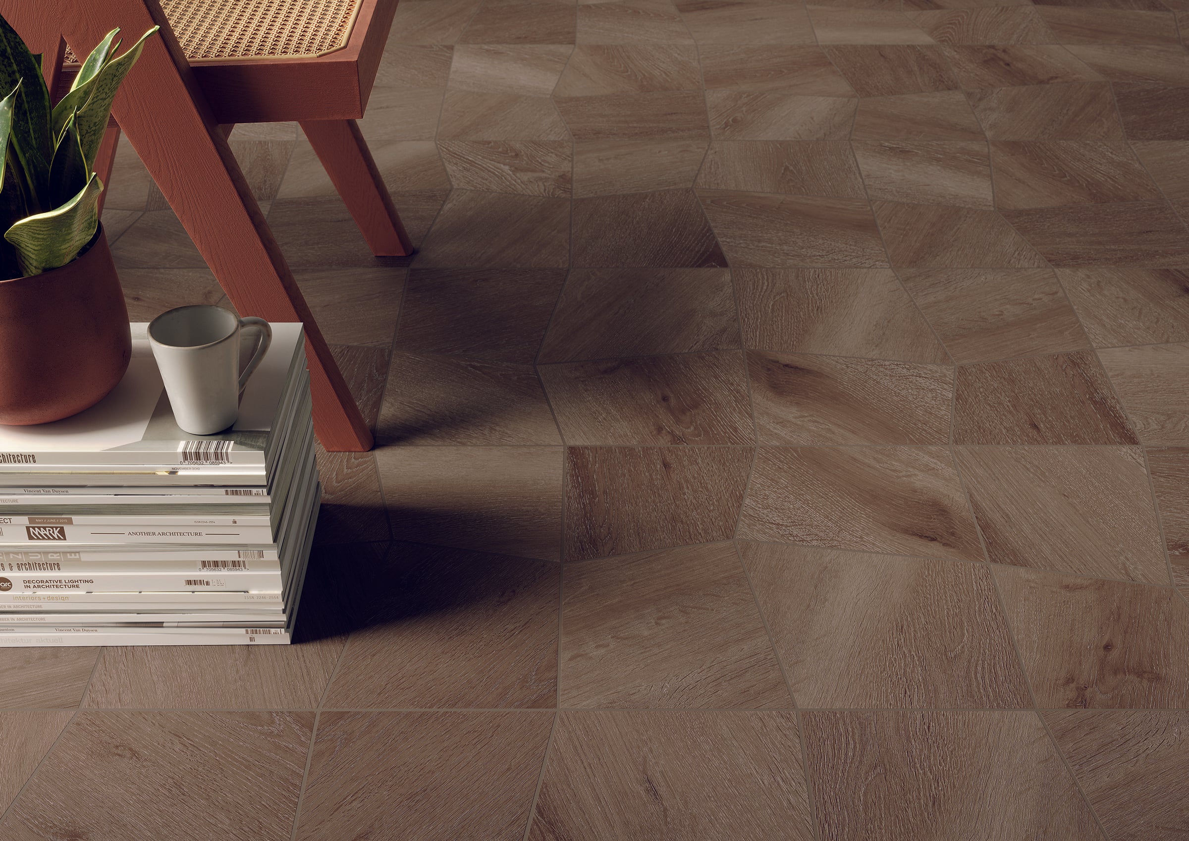 Malibu 16x16 Matte Porcelain Mosaic Tile in Lagoon Deco Saddle