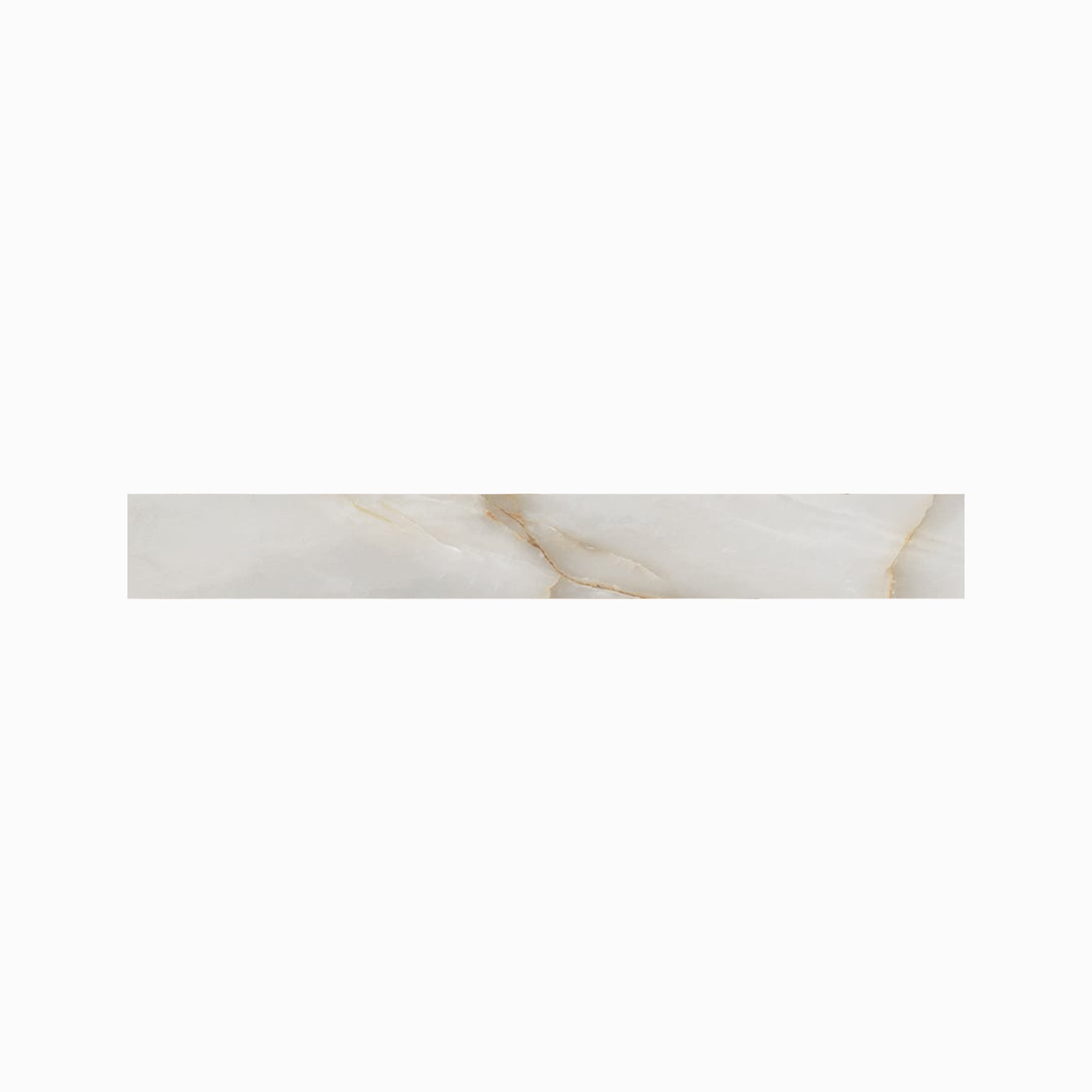 Onyx 3x24 Matte Porcelain Bullnose Tile in Light Grey