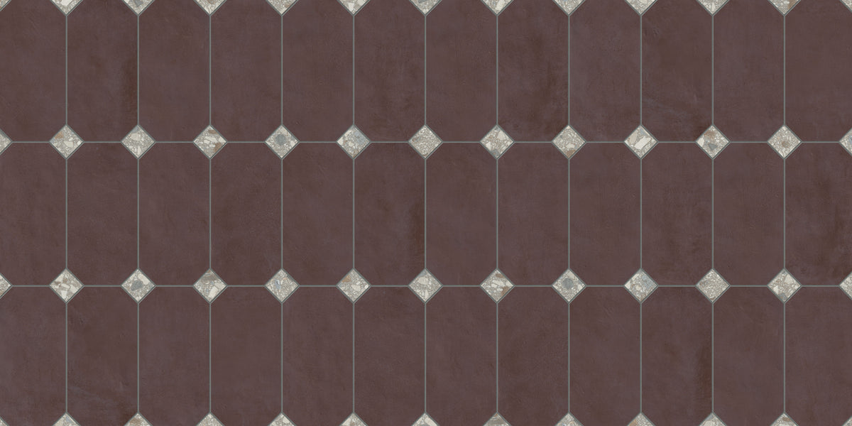 Shapes 13x13 Matte Porcelain Palace Royale Tile in Dark Marron – MILE®stone