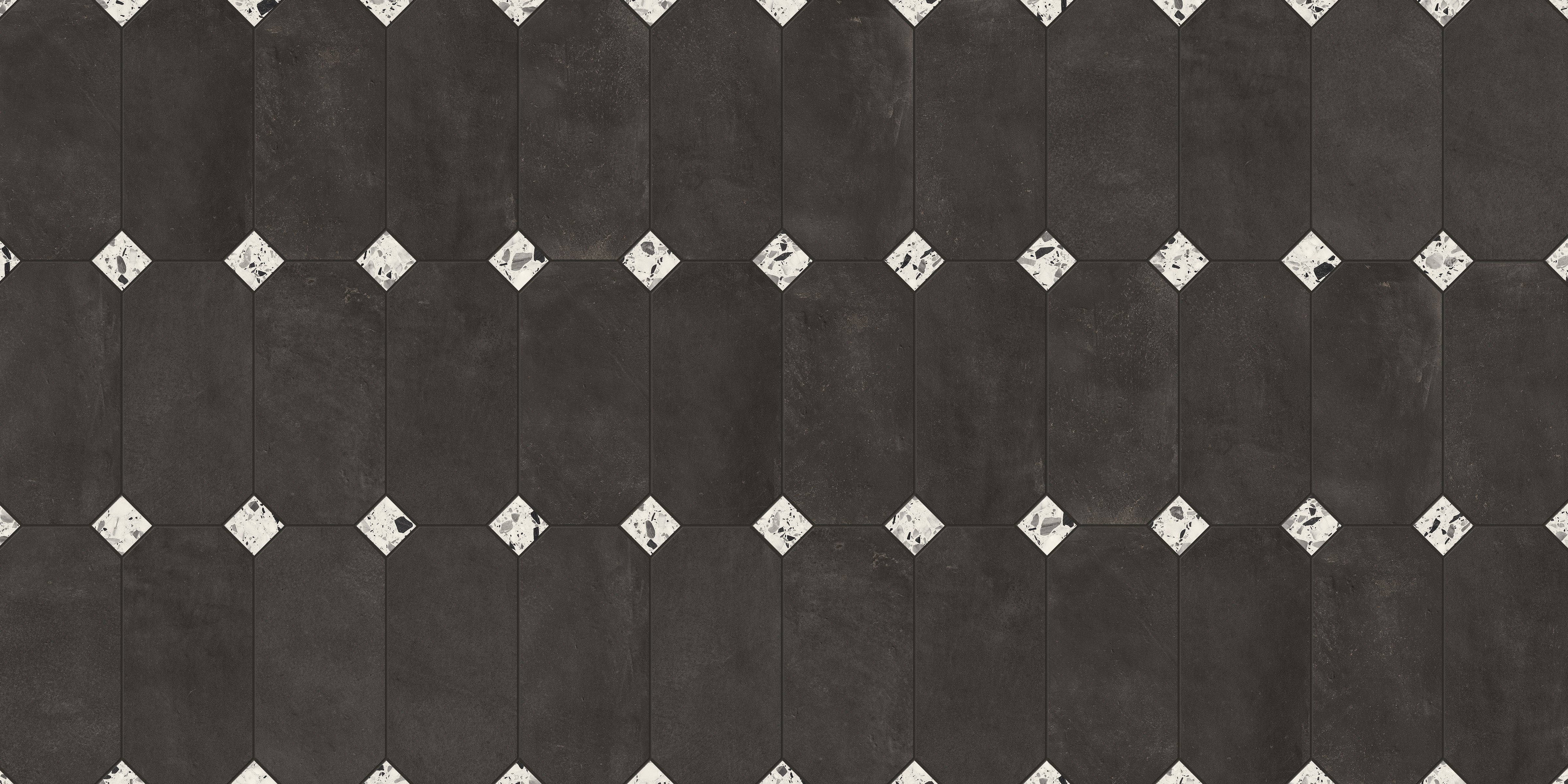 Shapes 13x13 Matte Porcelain Palace Royale Tile in Moka