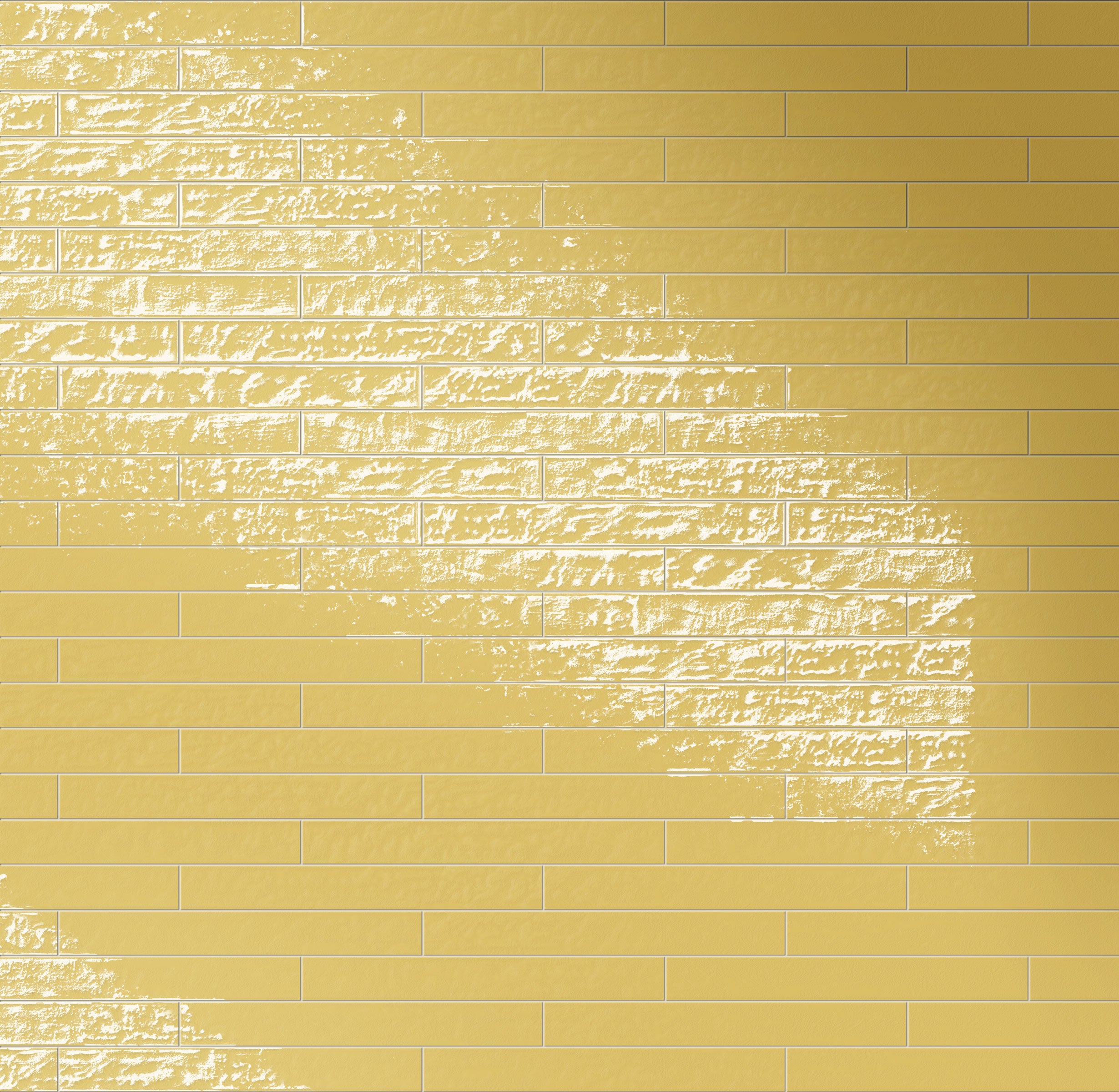 Playful 3x24 Glossy Porcelain Tile in Gold