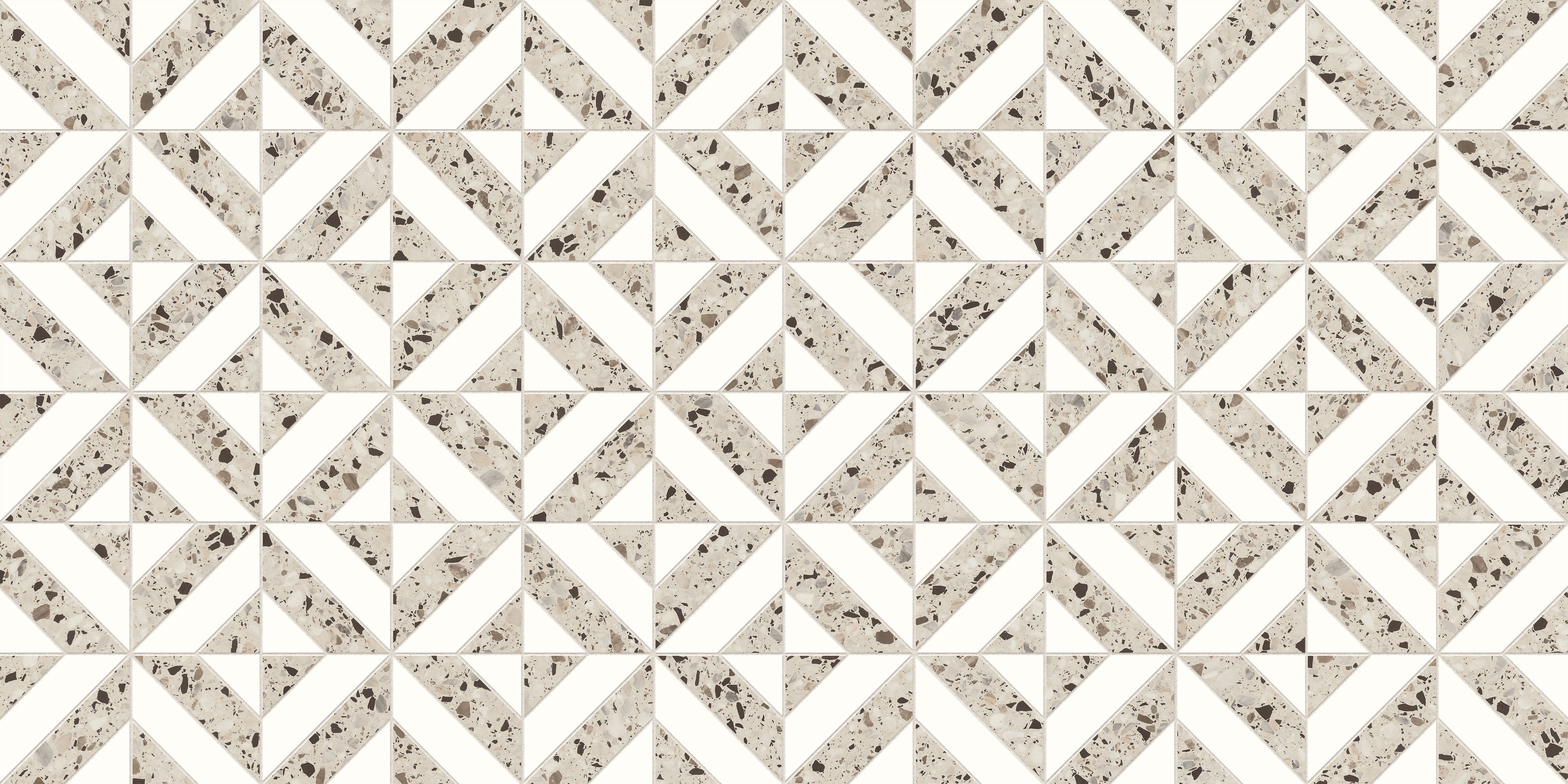 Terrazzo Allure™ 12x12 Matte Iconic Deco Porcelain Tile in Dune