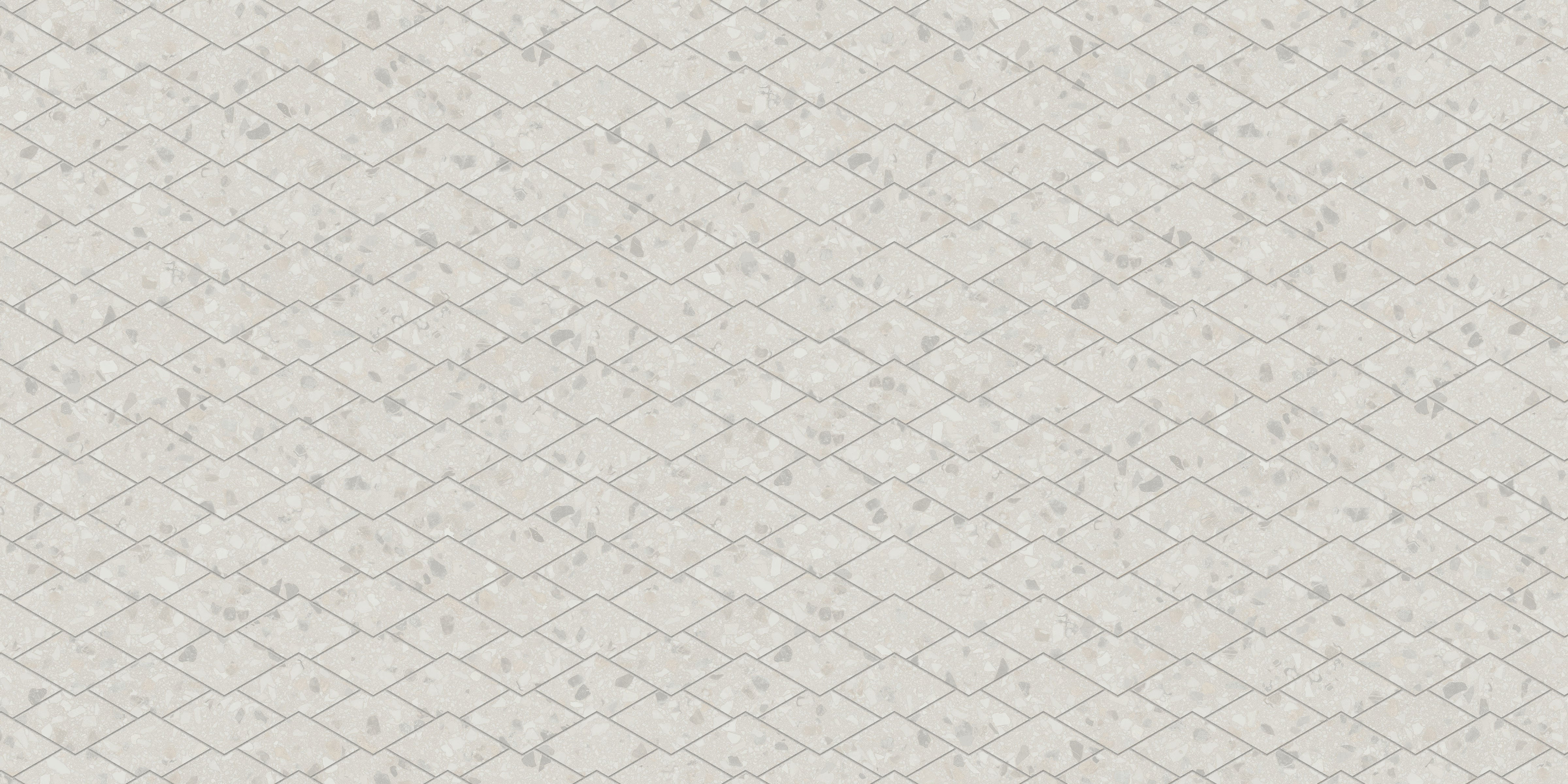 Terrazzo Allure™ 10.5x17 Matte Diamond Deco Porcelain Tile in Snow
