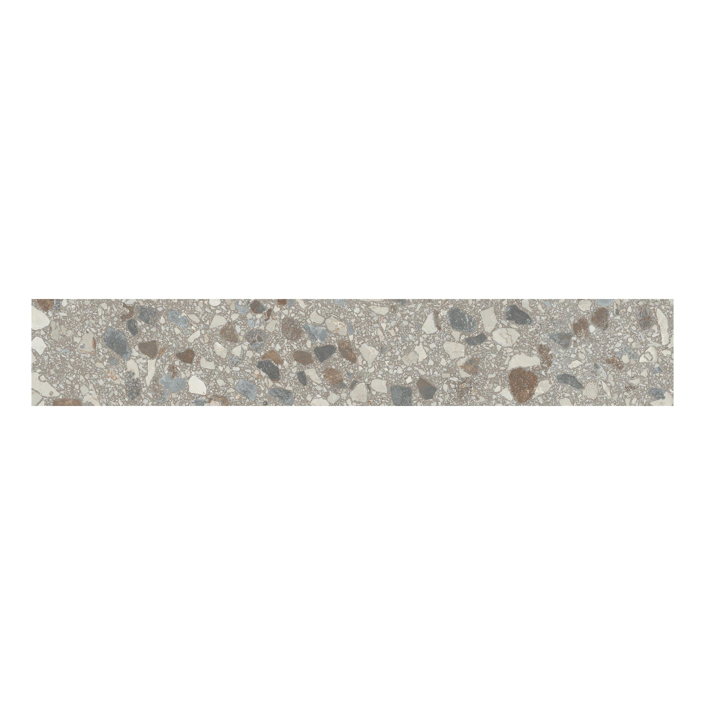 Terrazzo Allure™ 4x24 Matte Porcelain Tile in Stonehenge