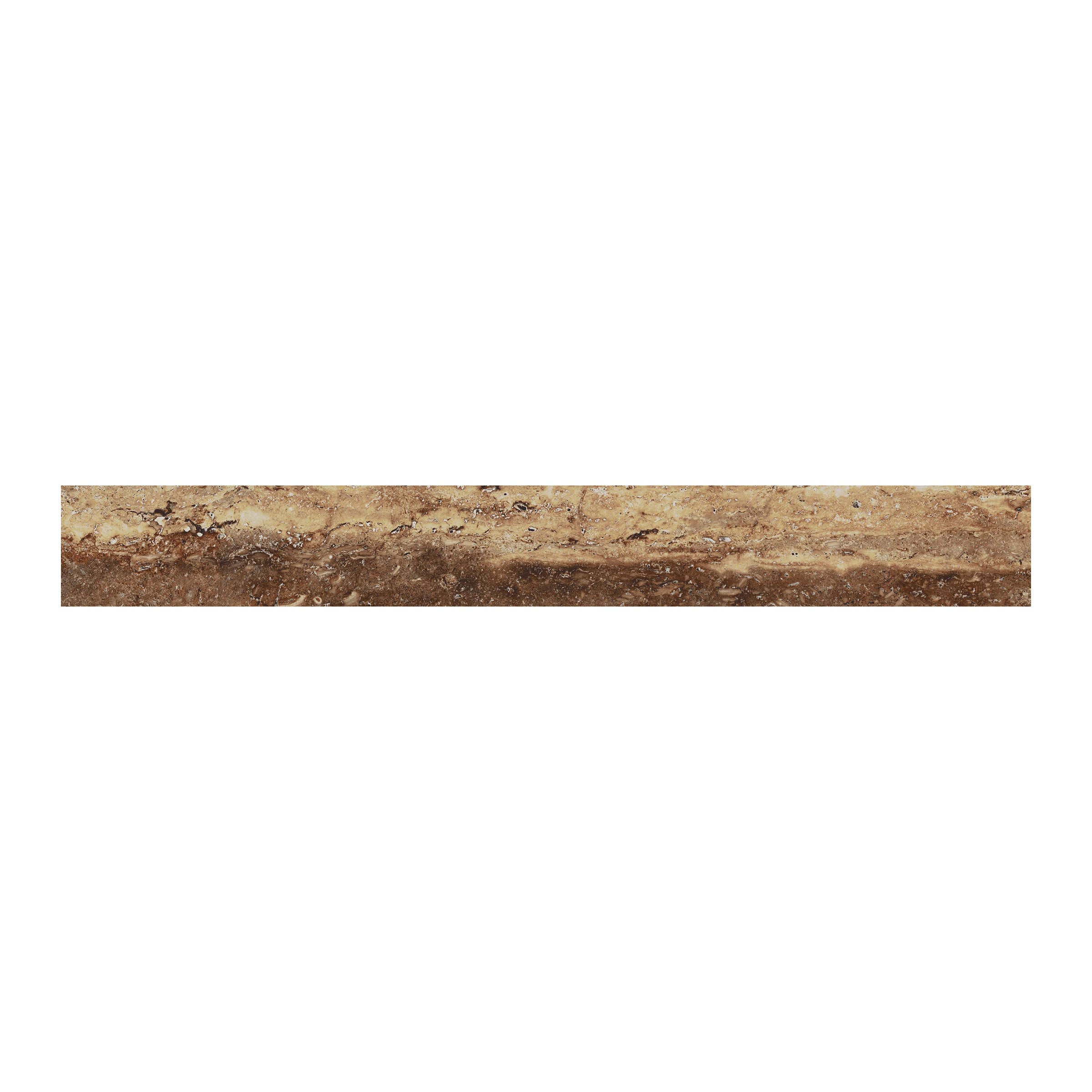 Travertine 3x24 Matte Porcelain Bullnose Tile in Bold